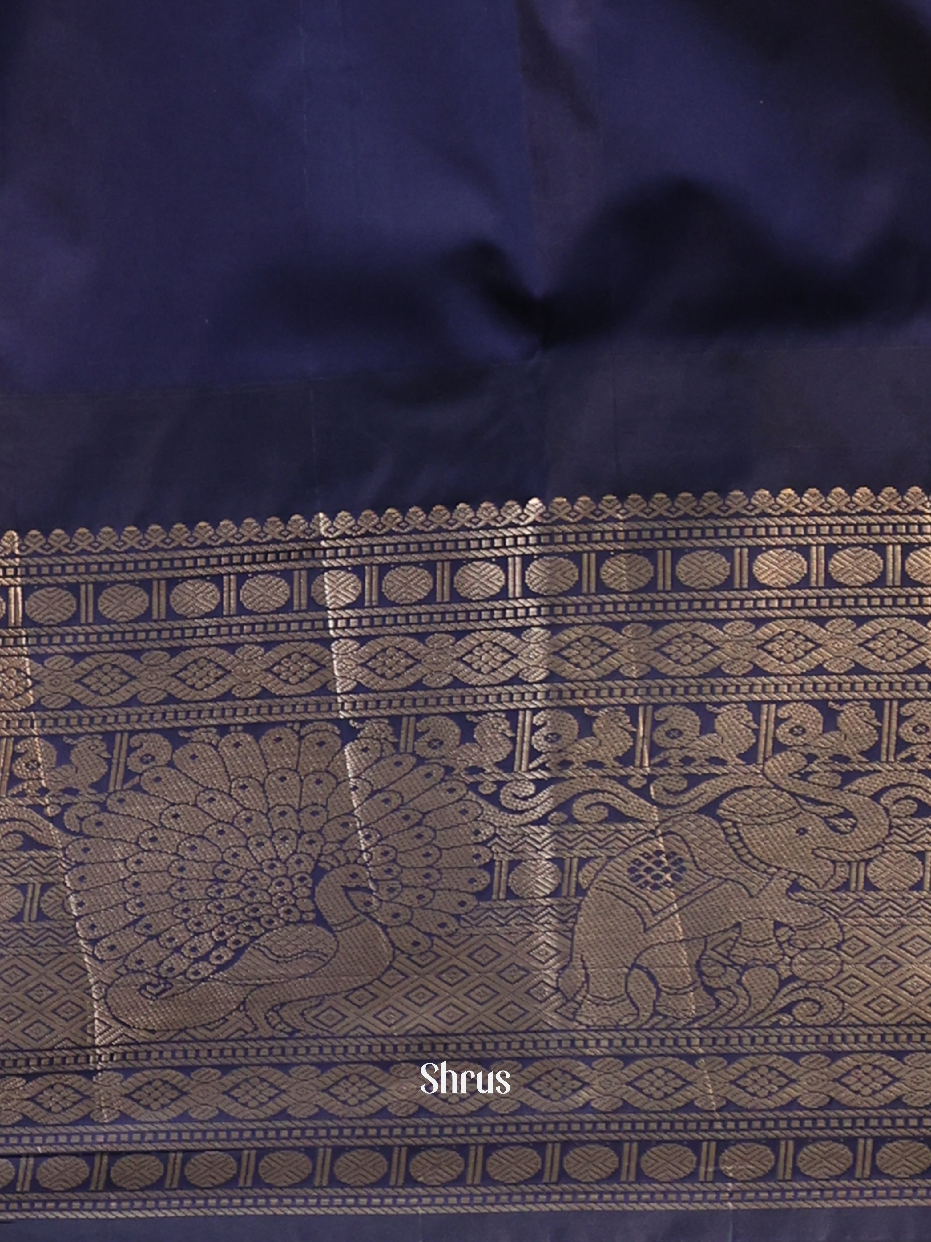 Green & Blue - Gadwal halfpure Saree - Shop on Shrus.com