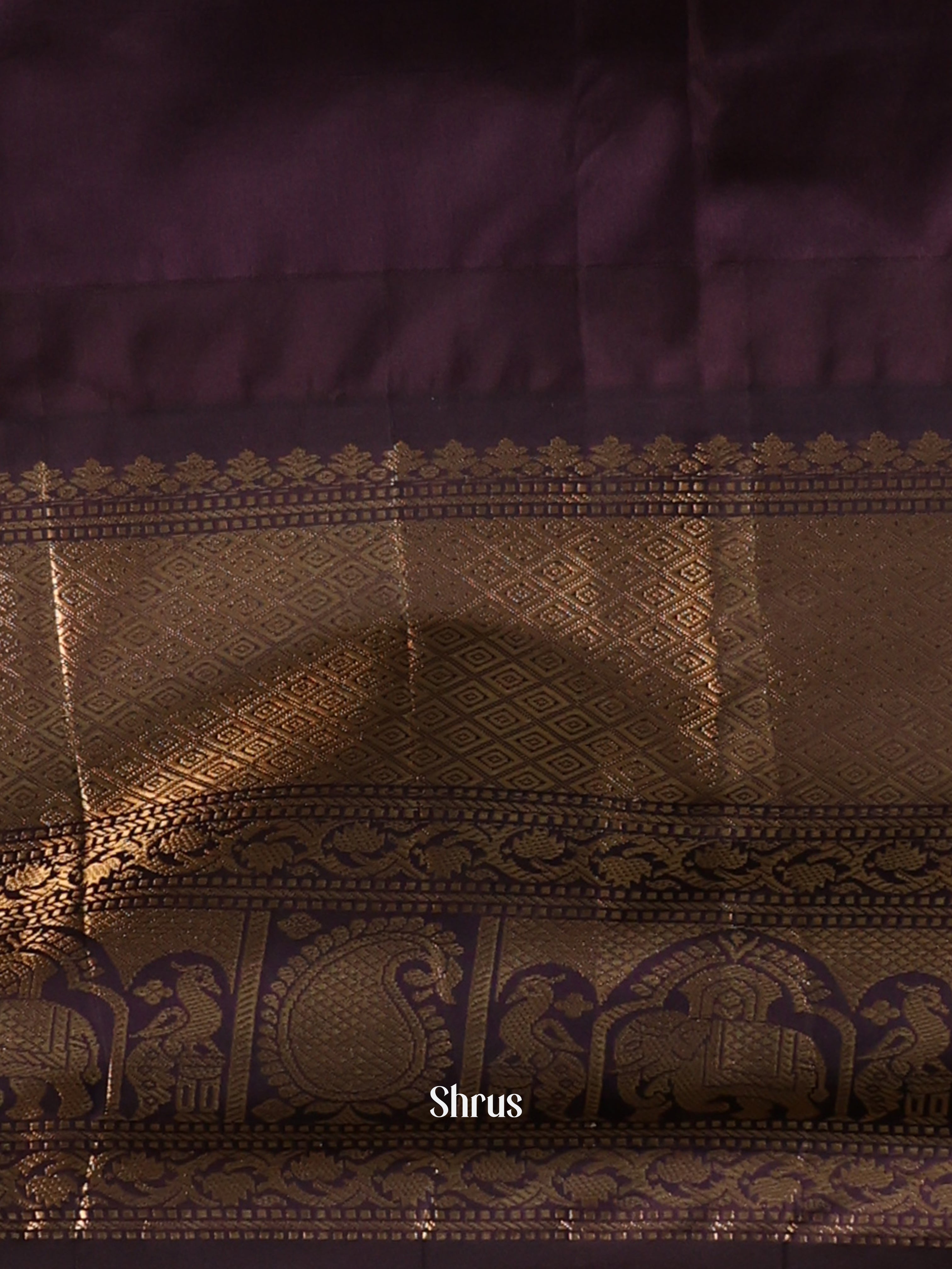 Green & Brown- Gadwal halfpure Saree - Shop on Shrus.com