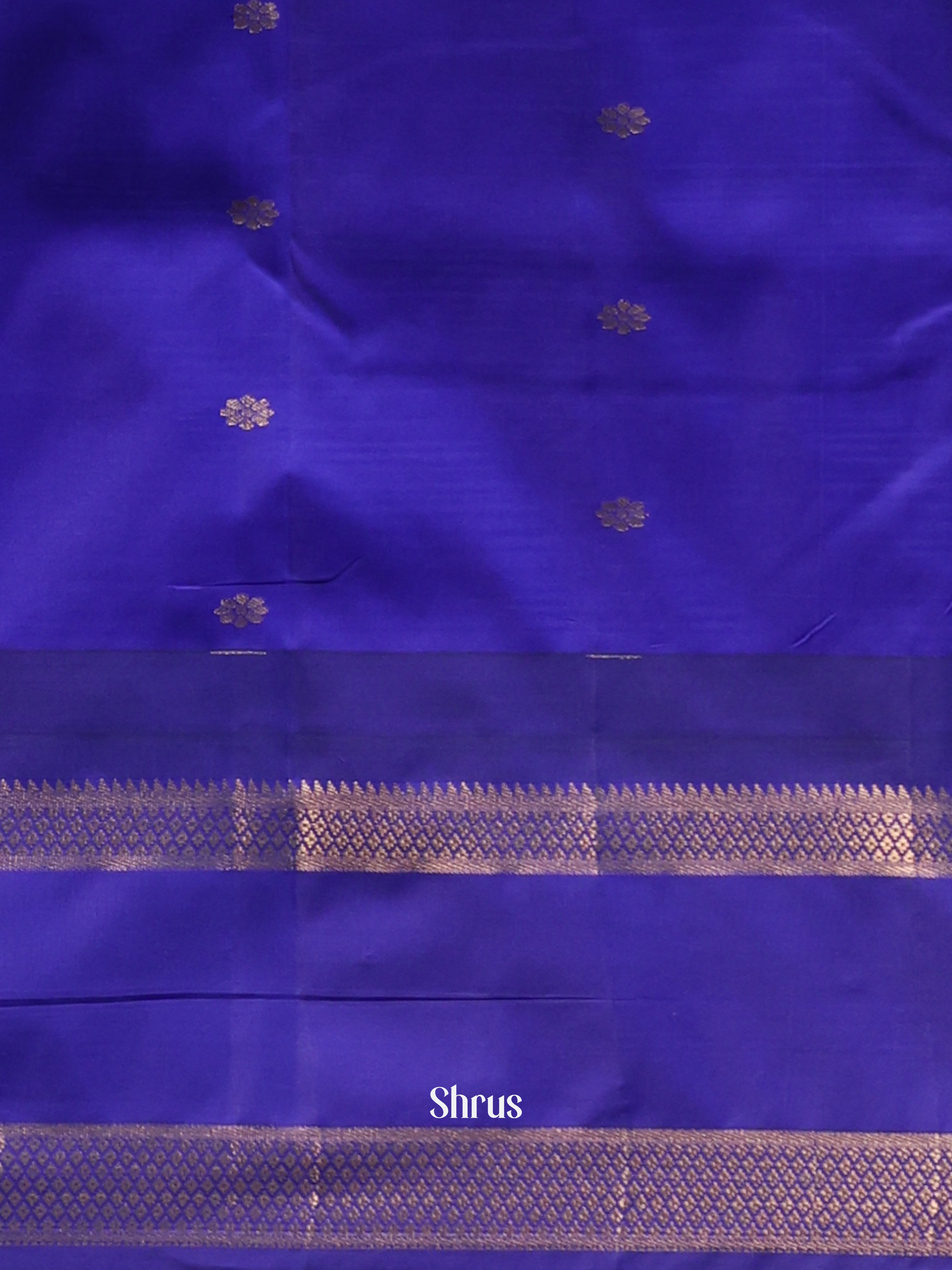 Green & Blue - Gadwal halfpure Saree - Shop on Shrus.com