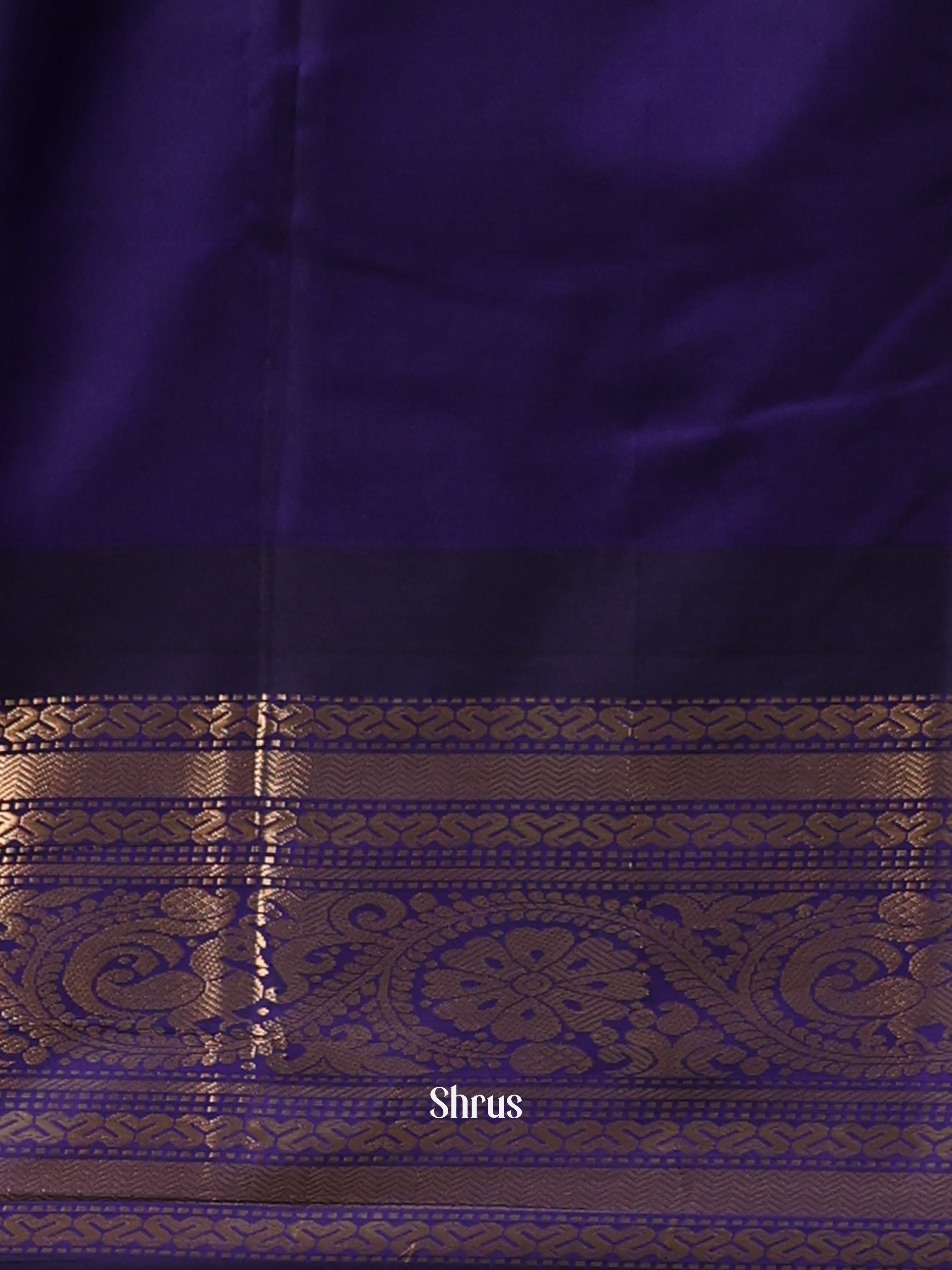 Lite Blue & Blue- Gadwal halfpure Saree - Shop on Shrus.com