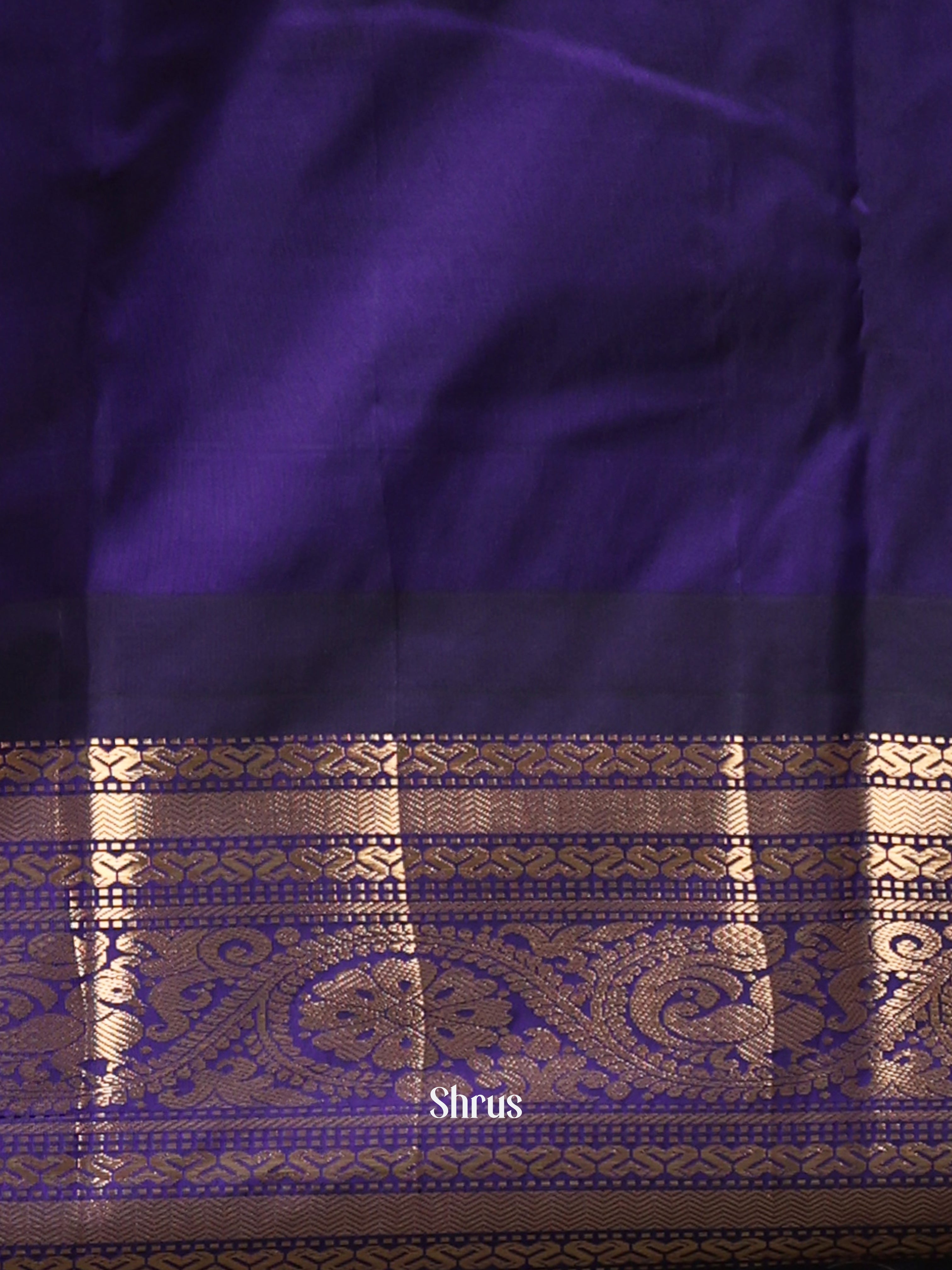 Green & Blue - Gadwal halfpure Saree - Shop on Shrus.com