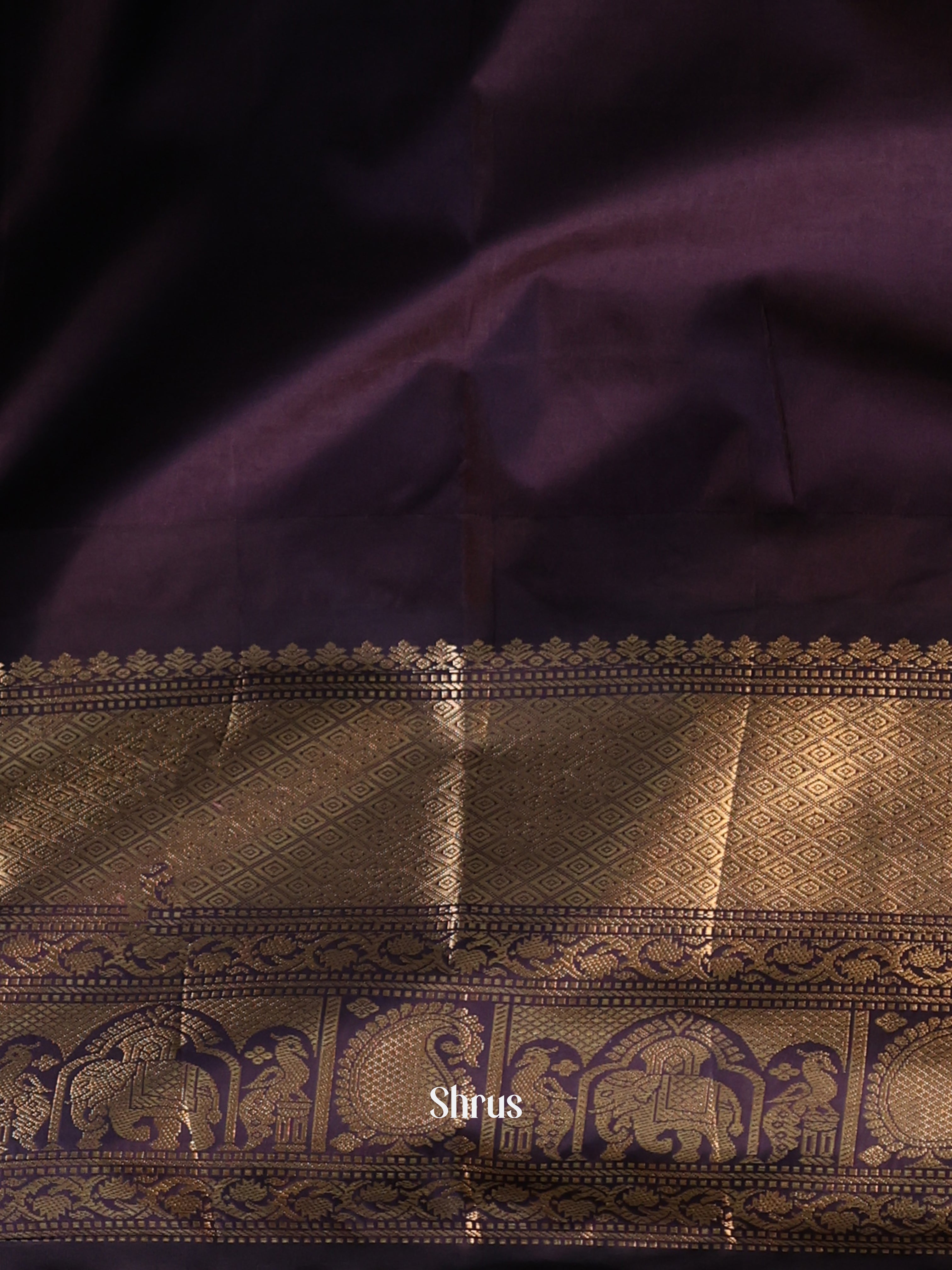Teal & Brown- Gadwal halfpure Saree - Shop on Shrus.com