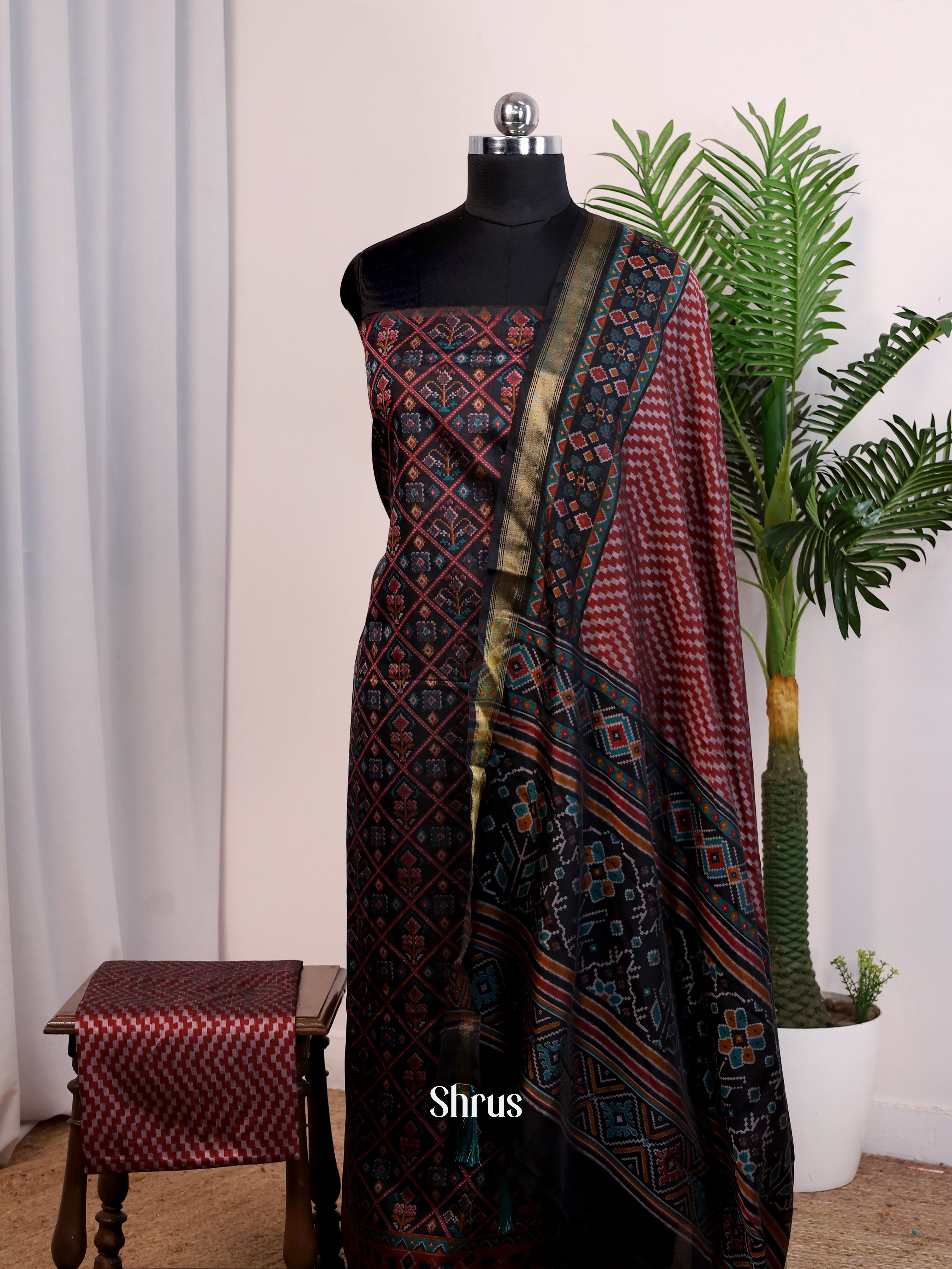 Black & Brown - semi patola salwar - Shop on Shrus.com