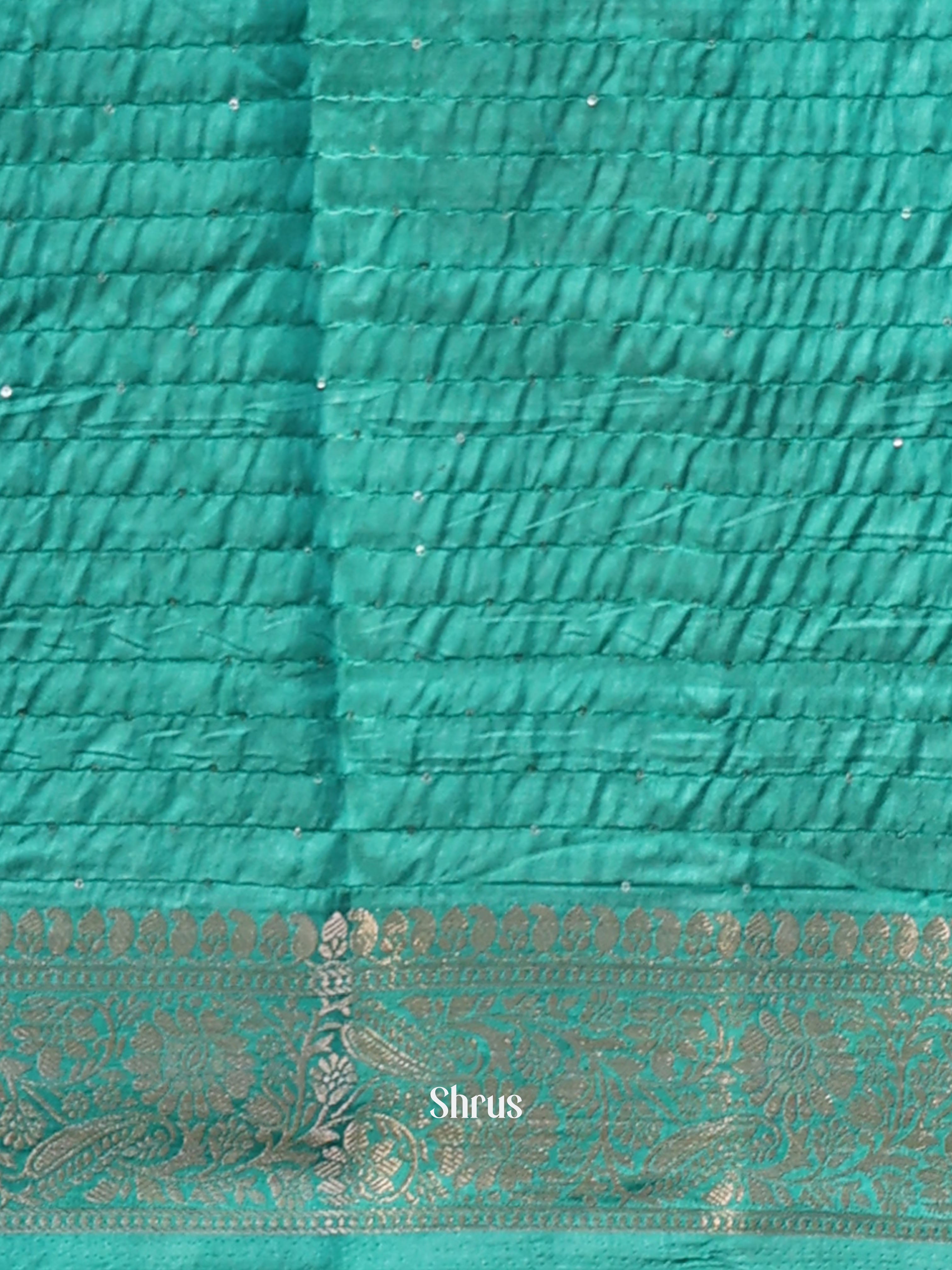 Green - Semi Tussar Saree - Shop on Shrus.com