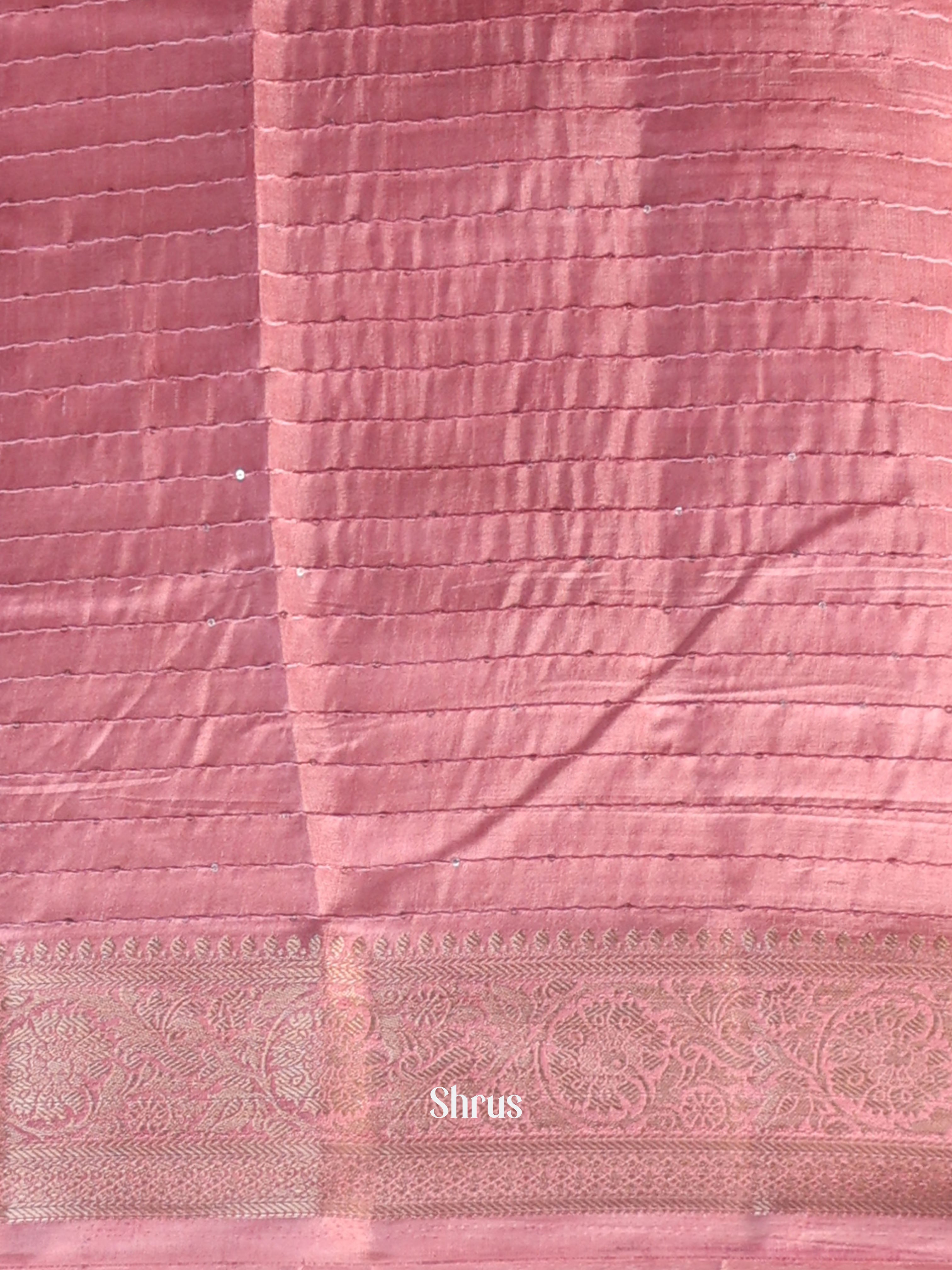 Pink - Semi Tussar Saree - Shop on Shrus.com