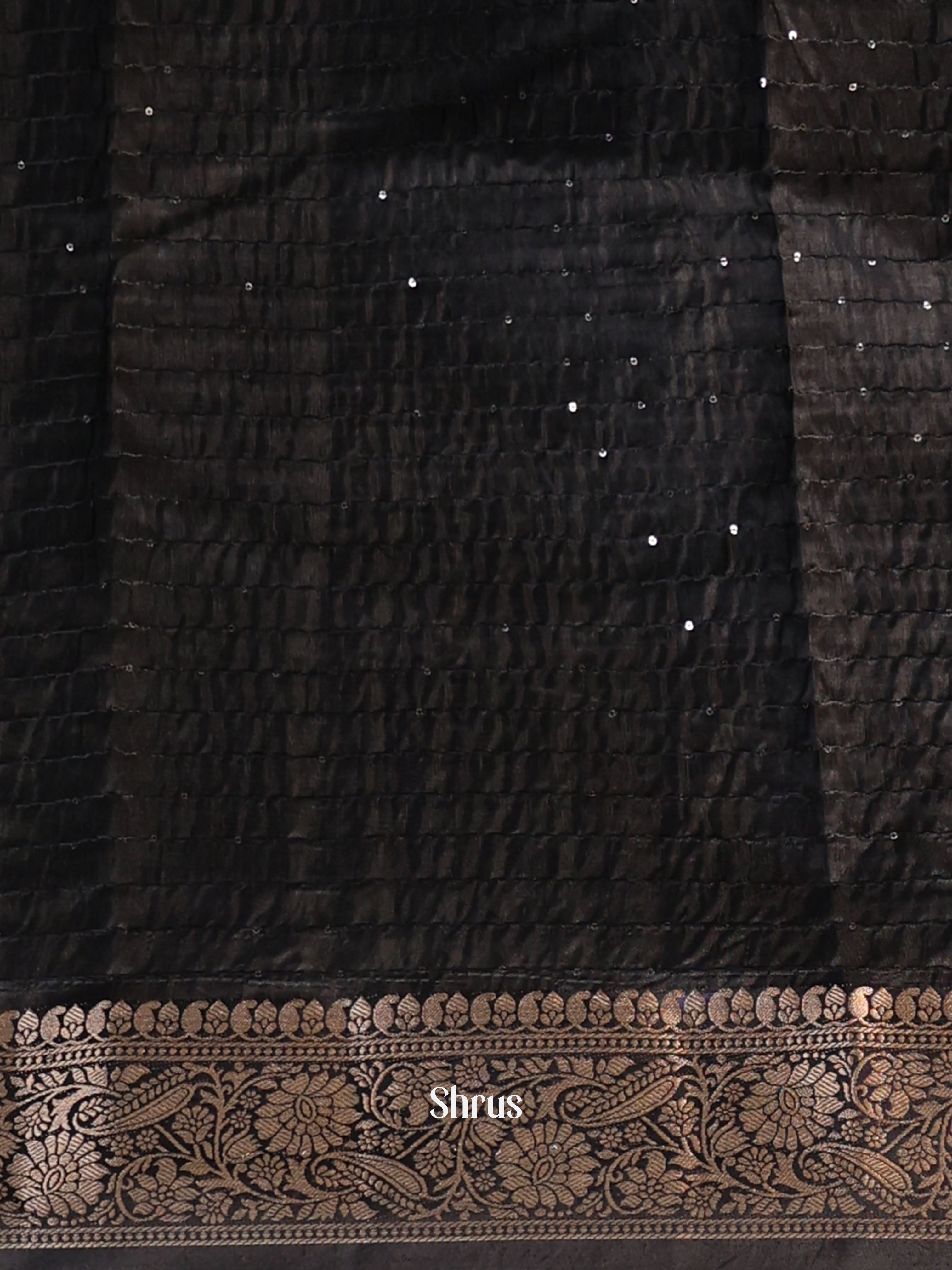 Black - Semi Tussar Saree - Shop on Shrus.com