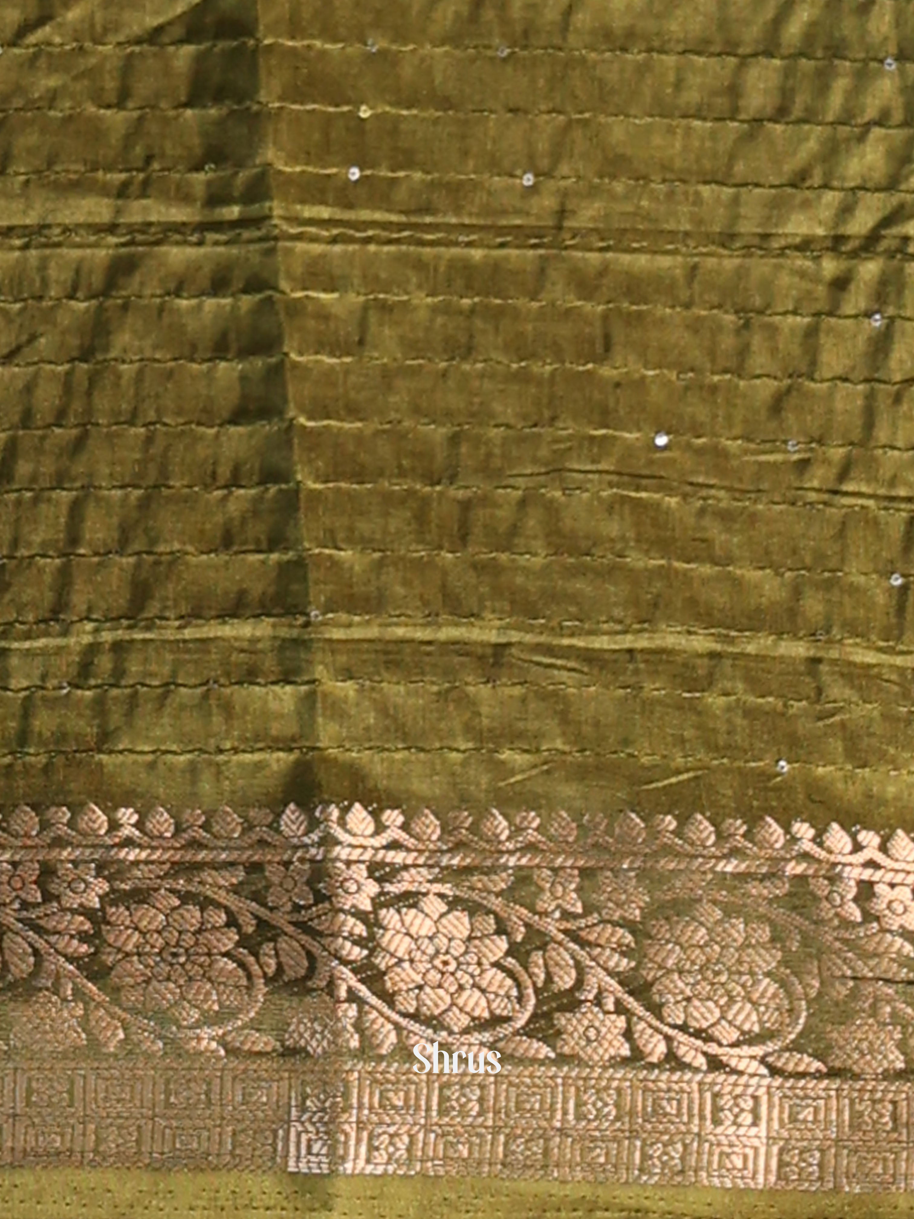 Green- Semi Tussar Saree - Shop on Shrus.com