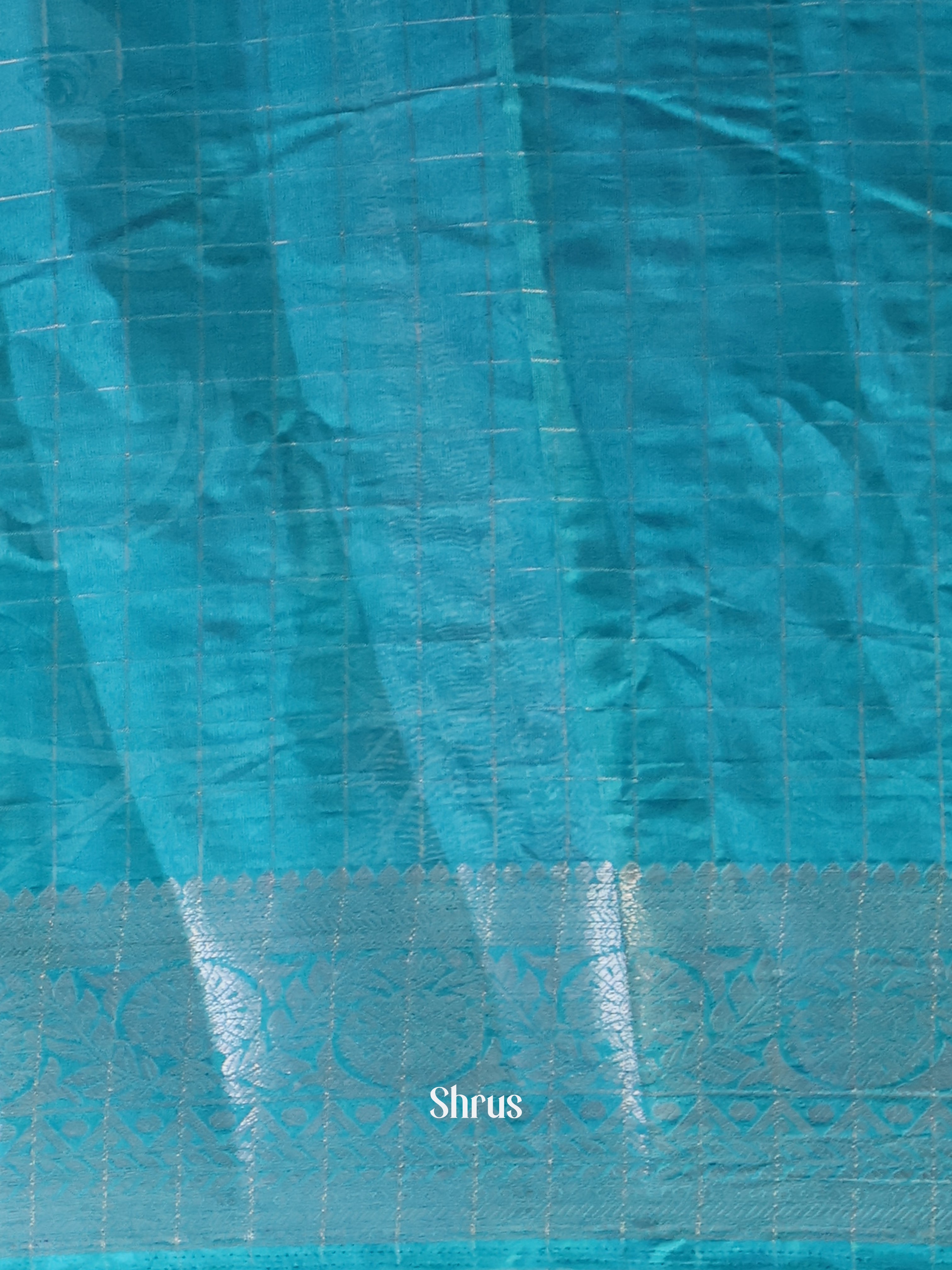 Purple & Teal - Semi Tussar Saree - Shop on Shrus.com