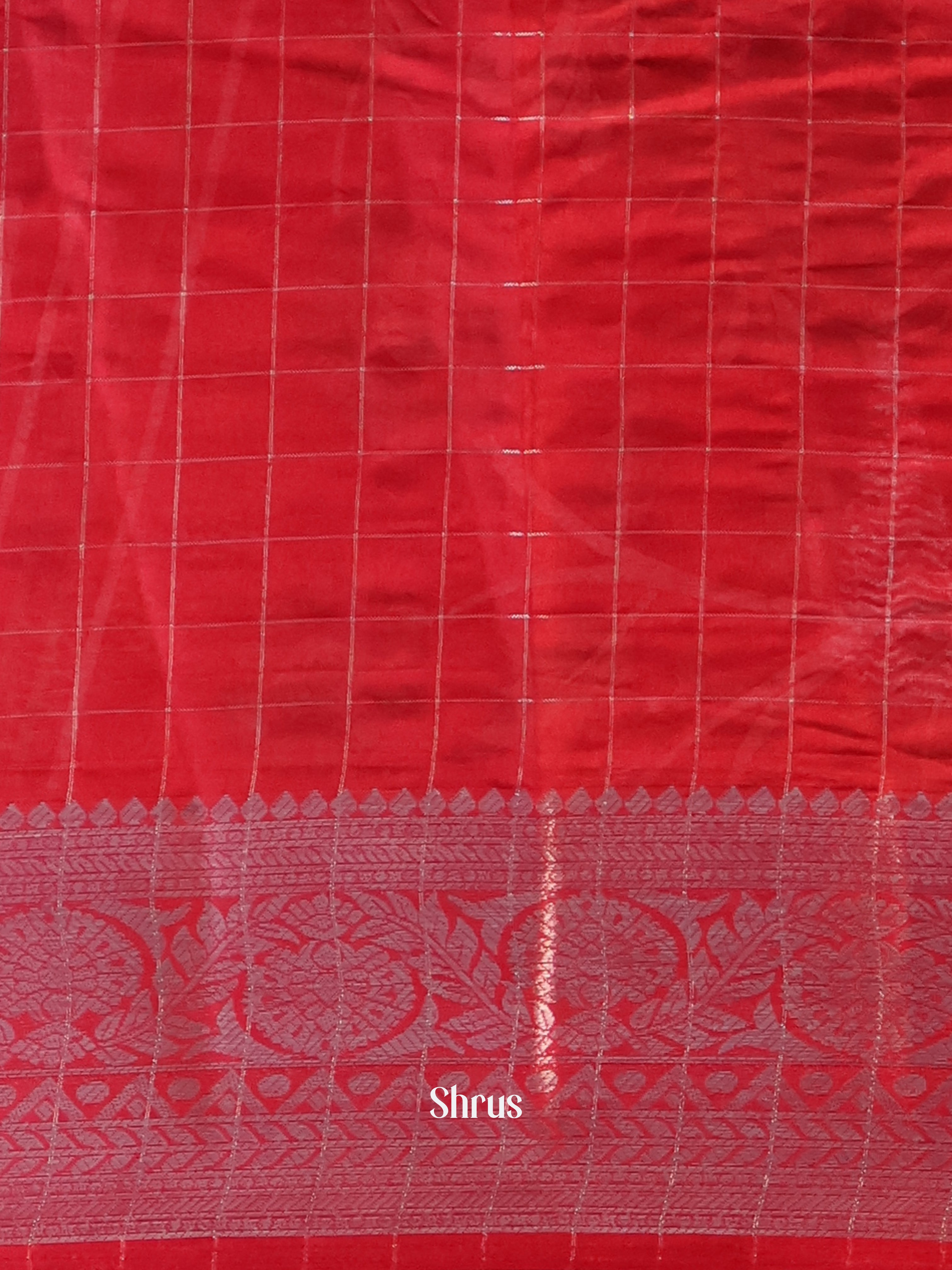 Purple & Red - Semi Tussar Saree - Shop on Shrus.com
