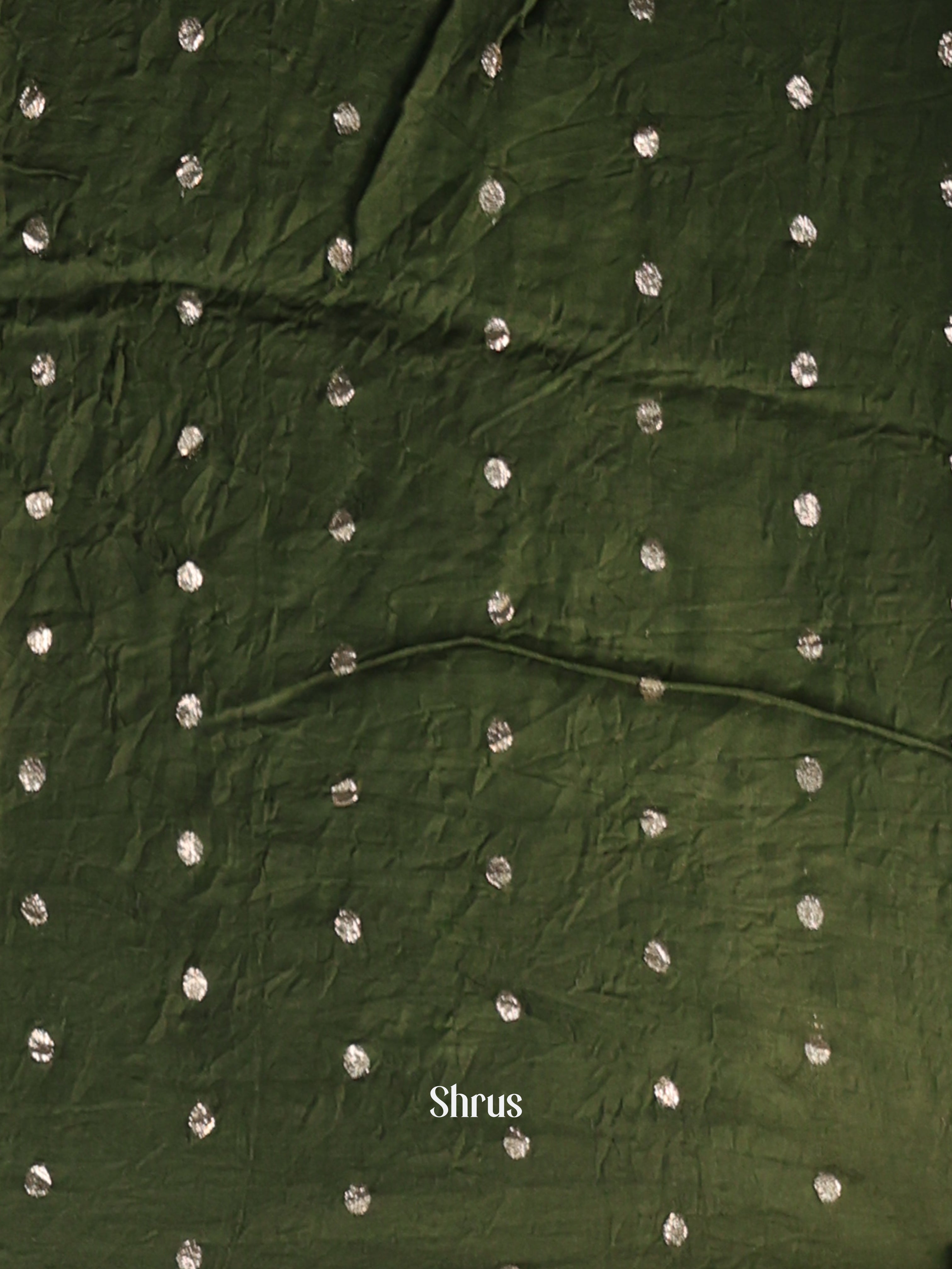 Lite Green & Green - Semi Dola silk Saree - Shop on Shrus.com