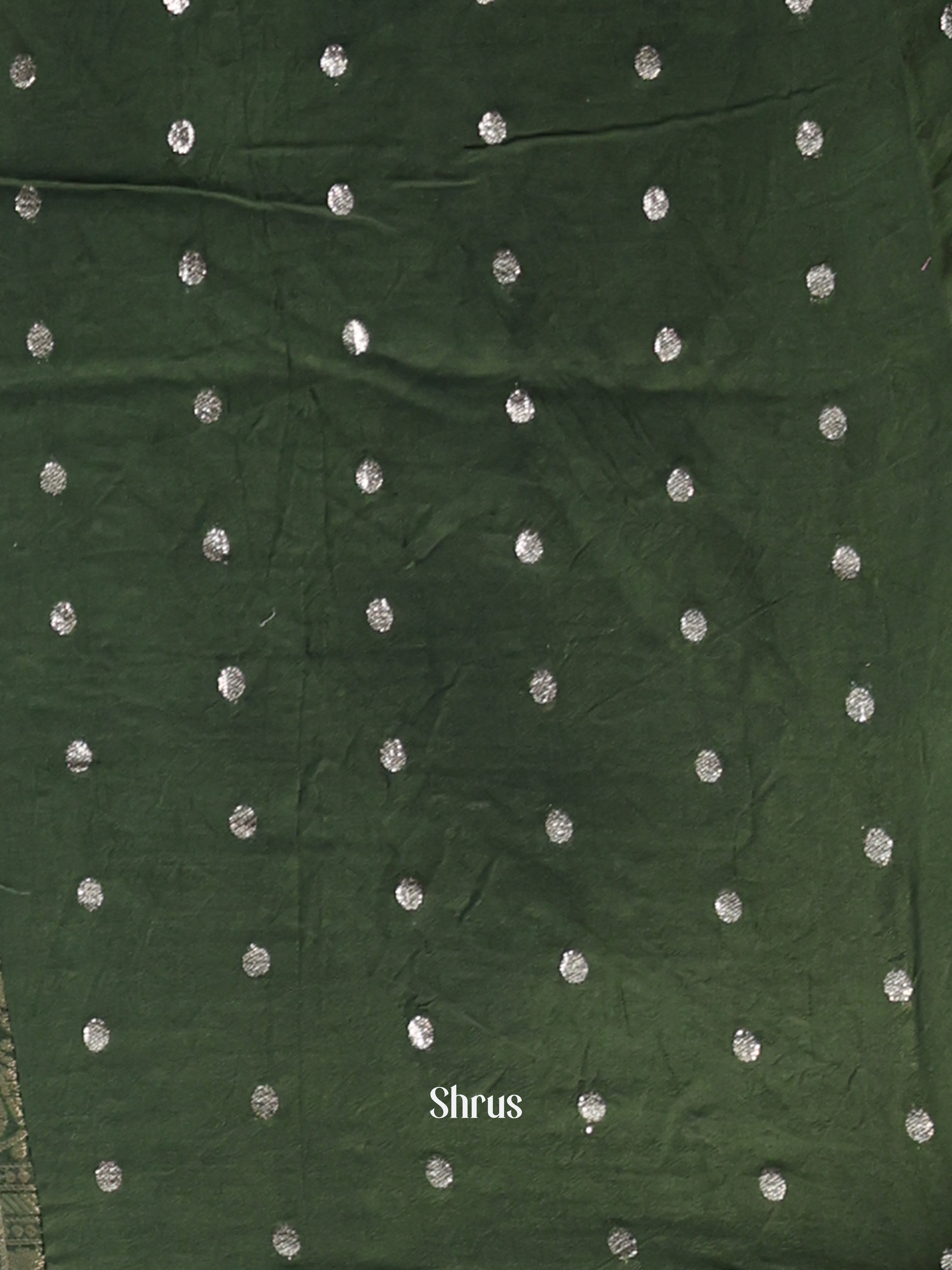 Purple & Green - Semi Dola silk Saree - Shop on Shrus.com