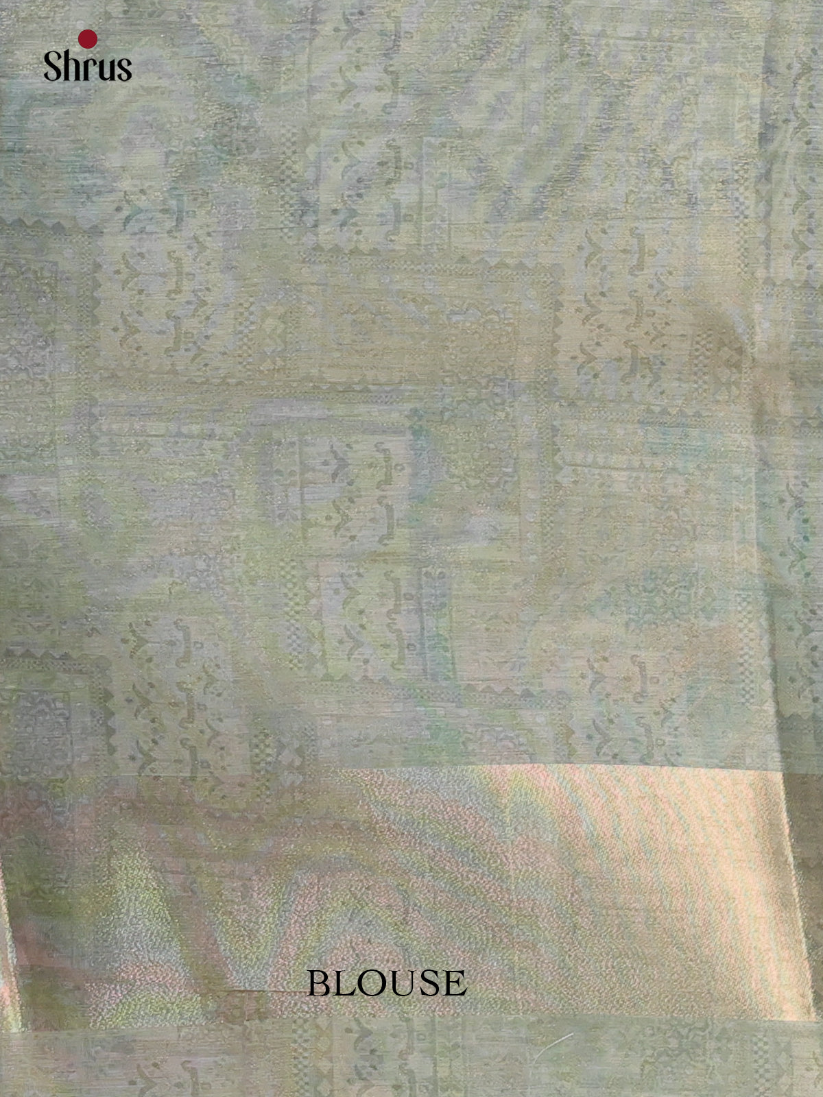 Green & Brown- Semi Tissue Saree - Shop on Shrus.com