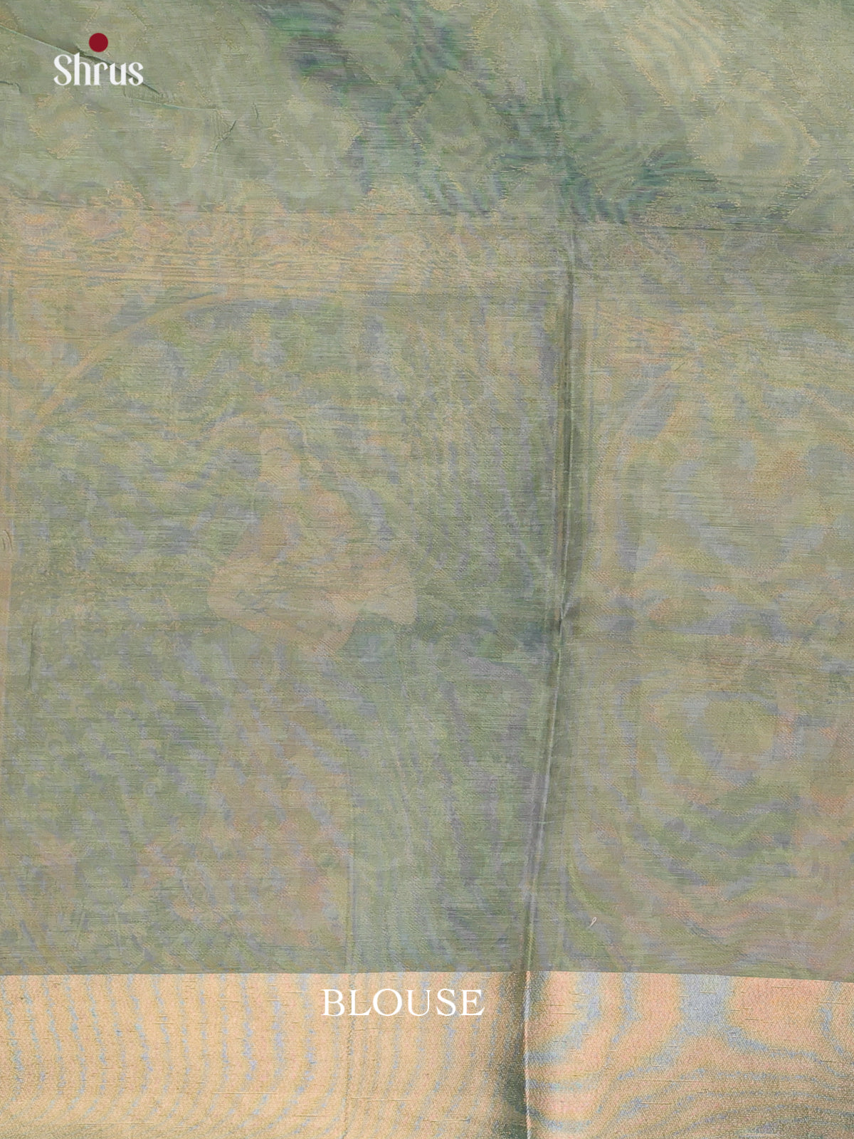 Green & Brown- Semi Tissue Saree - Shop on Shrus.com