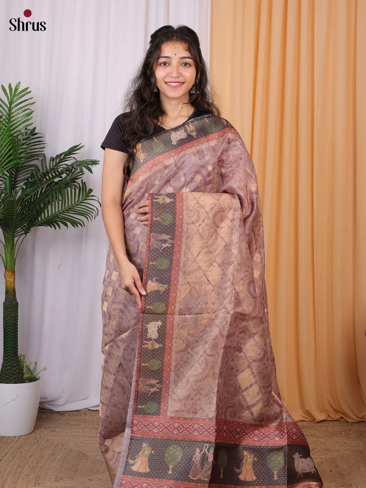 CJS30072 - Semi Tissue Saree - Shop on Shrus.com