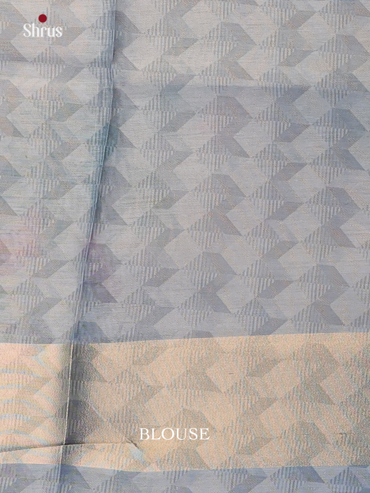 Blue & Grey- Semi Tissue Saree - Shop on Shrus.com