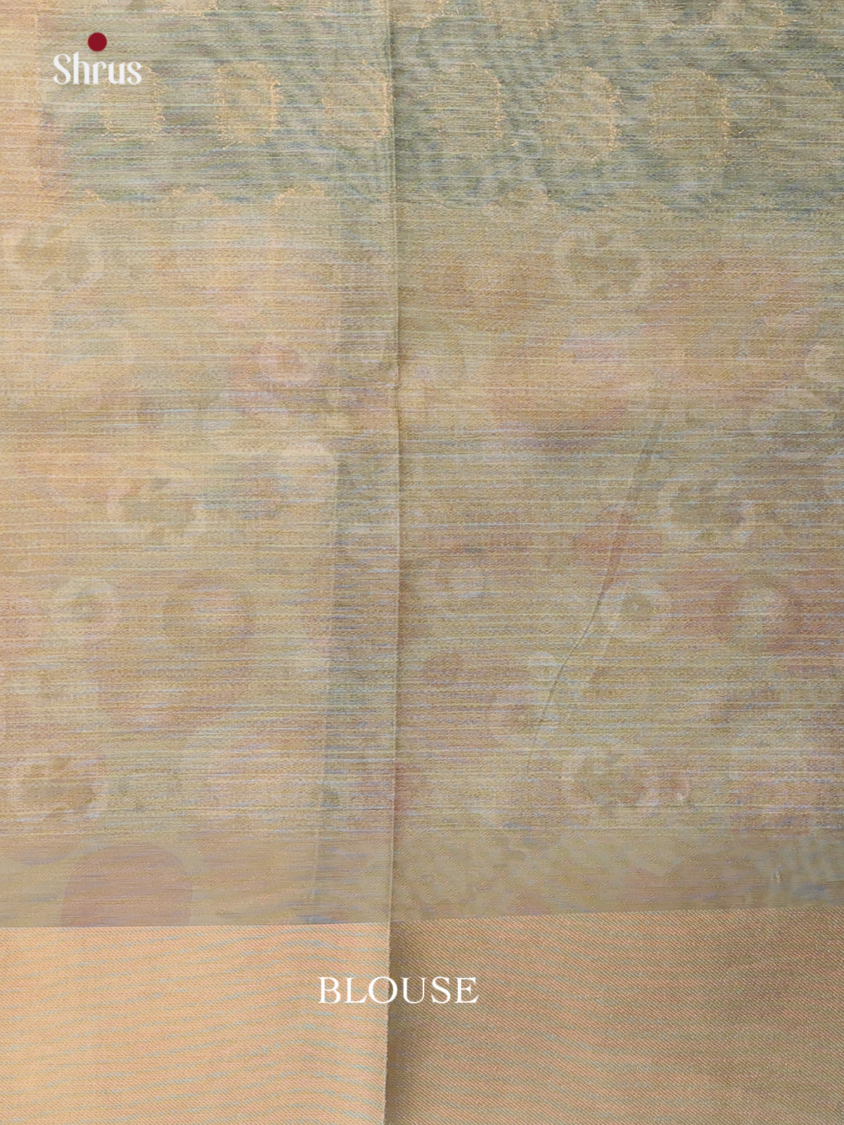 Blue & Cream - Semi Tissue Saree - Shop on Shrus.com