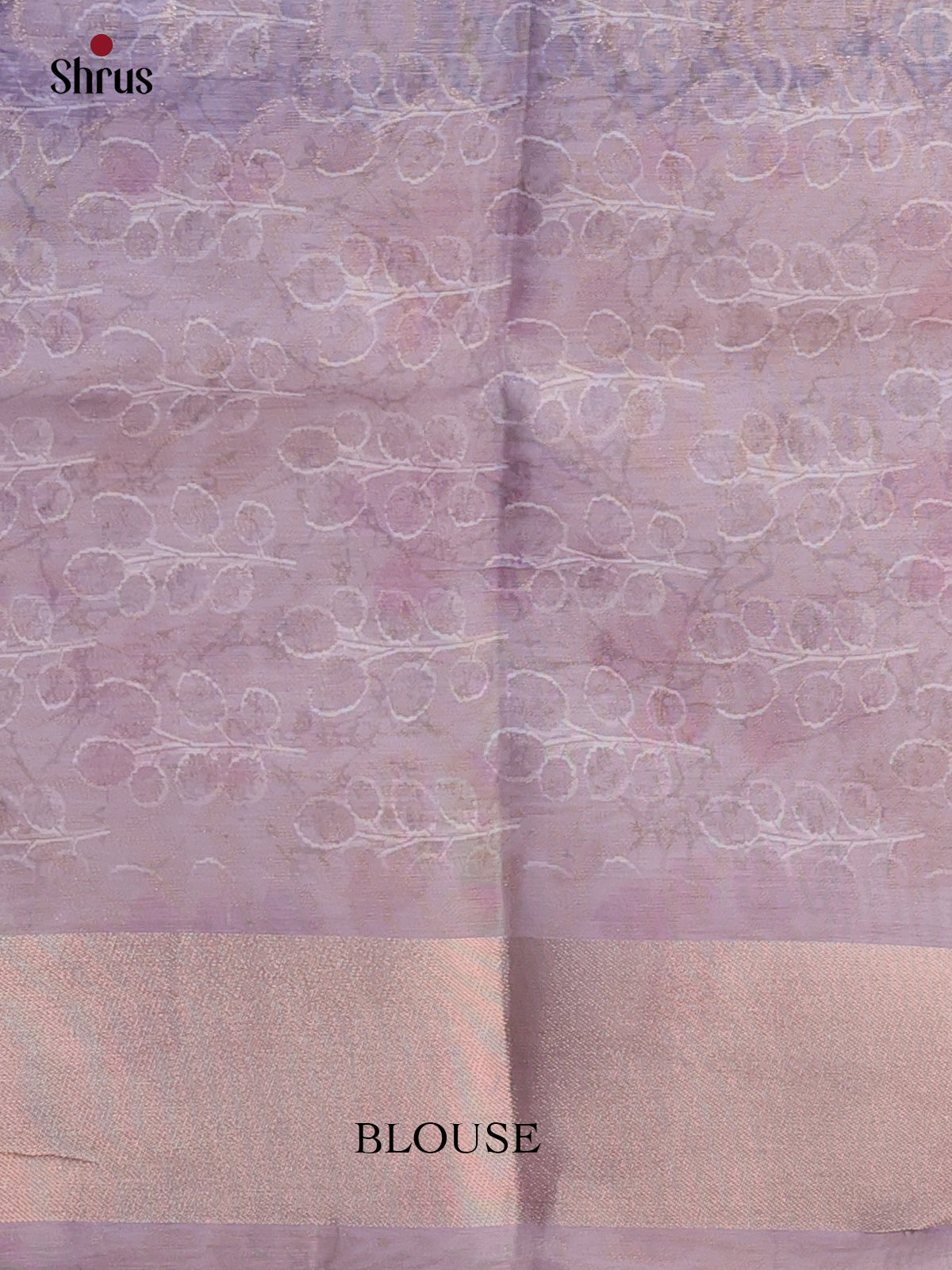 Lavender & Cream- Semi Tissue Saree - Shop on Shrus.com