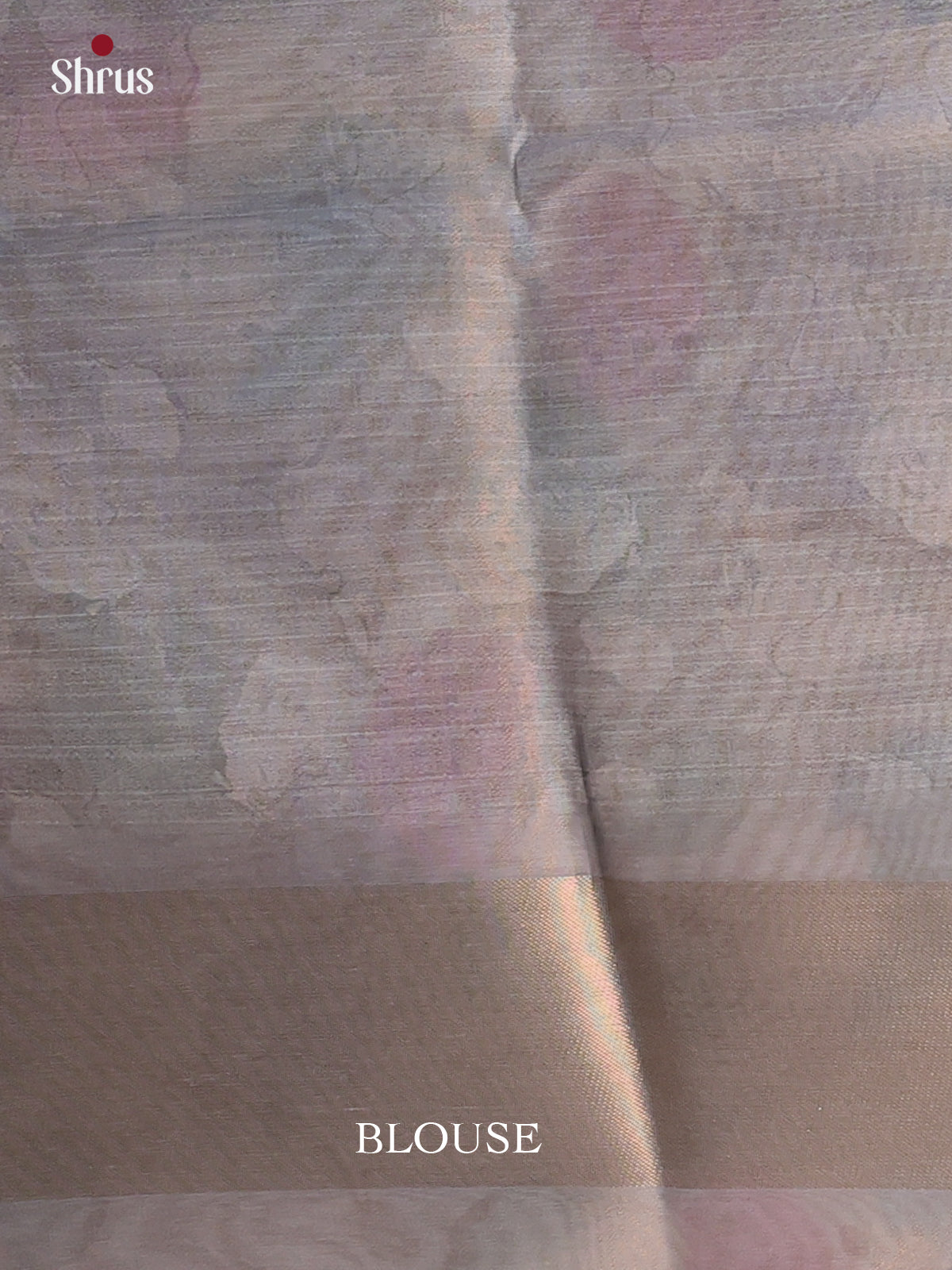 Blue & Cream - Semi Tissue Saree - Shop on Shrus.com