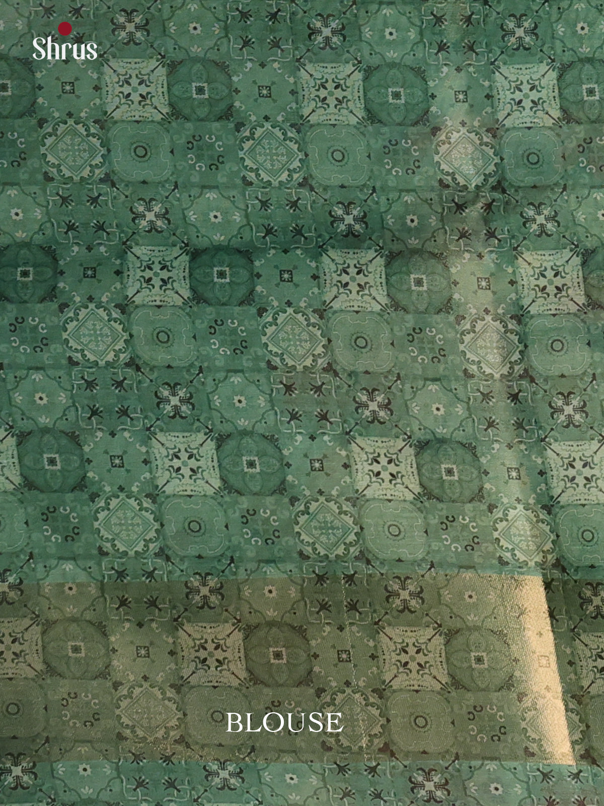 Green - Semi Tissue Saree - Shop on Shrus.com