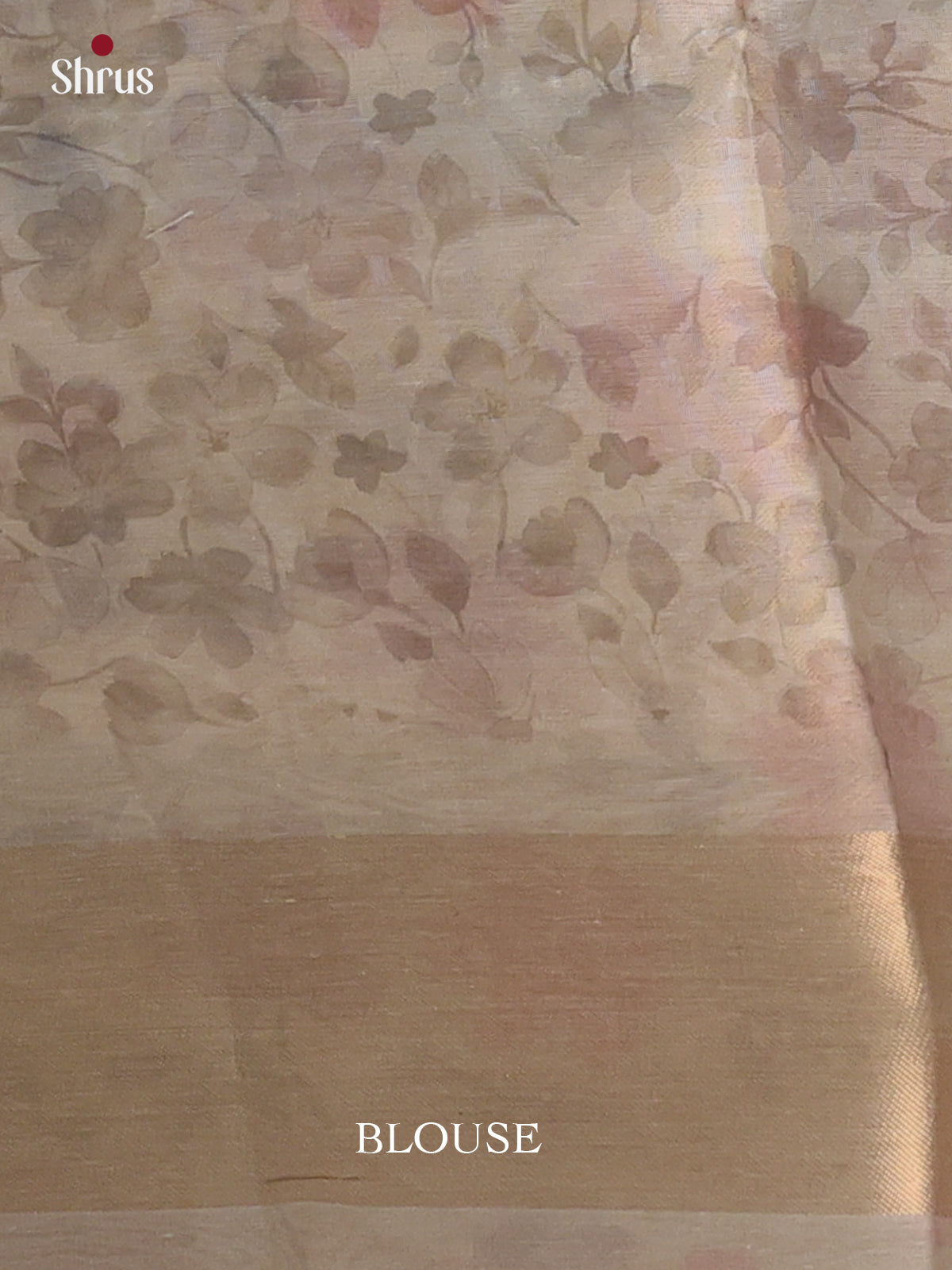 Lite Blue & Cream - Semi Tissue Saree - Shop on Shrus.com