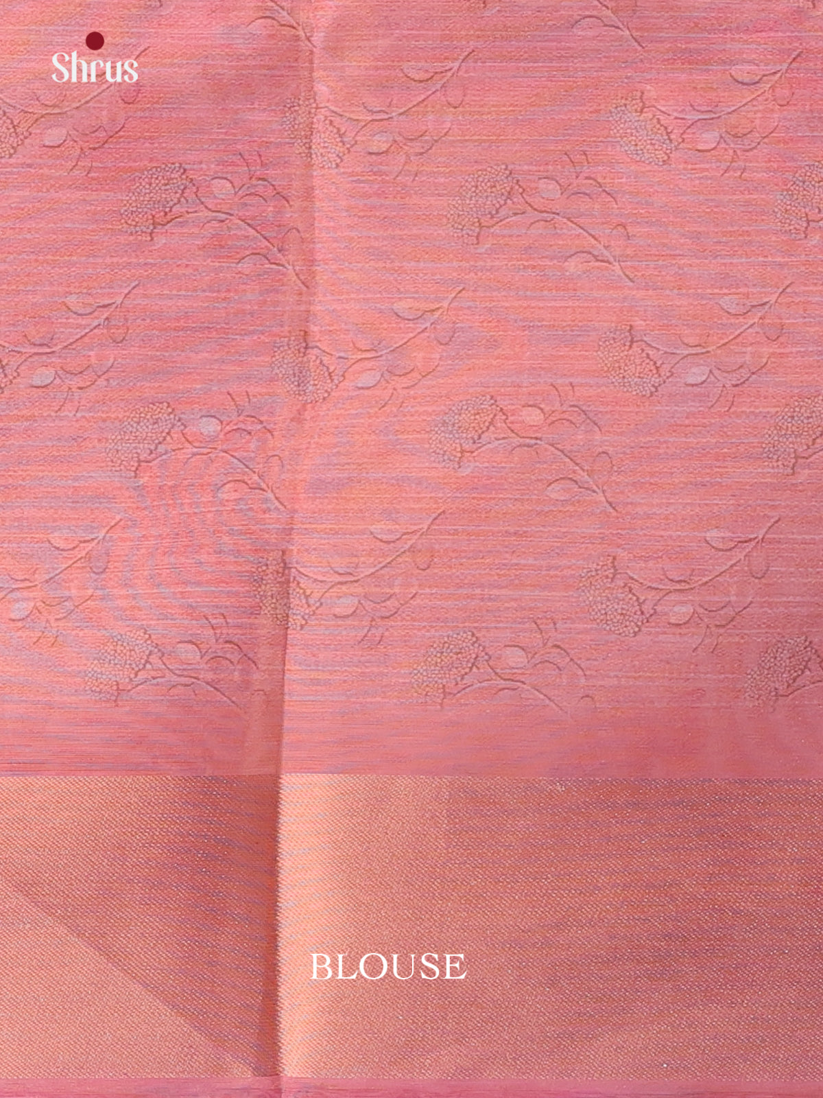 Rose Pink & Cream - Semi Tissue Saree - Shop on Shrus.com