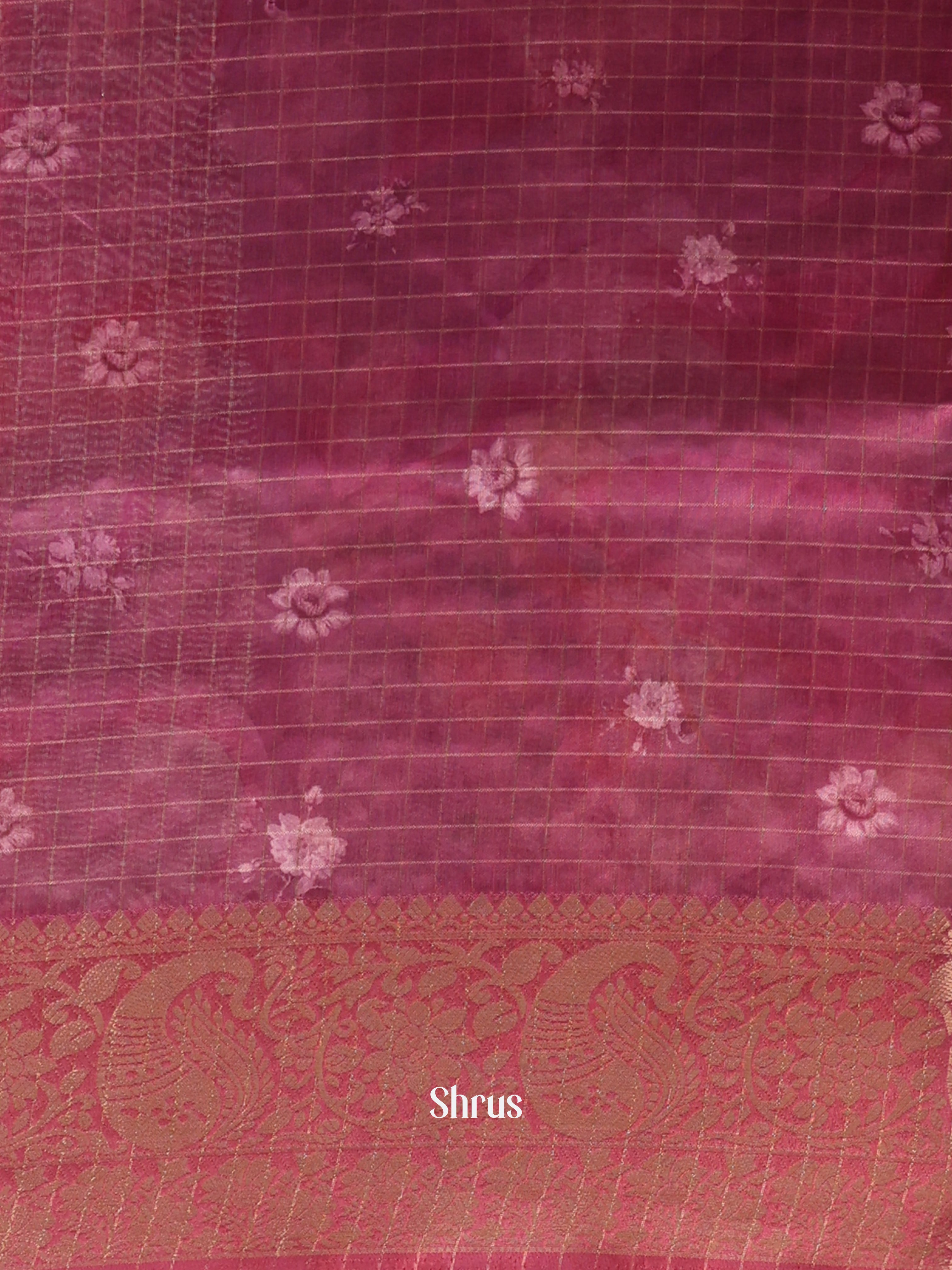 Purple - Semi Dola silk Saree - Shop on Shrus.com