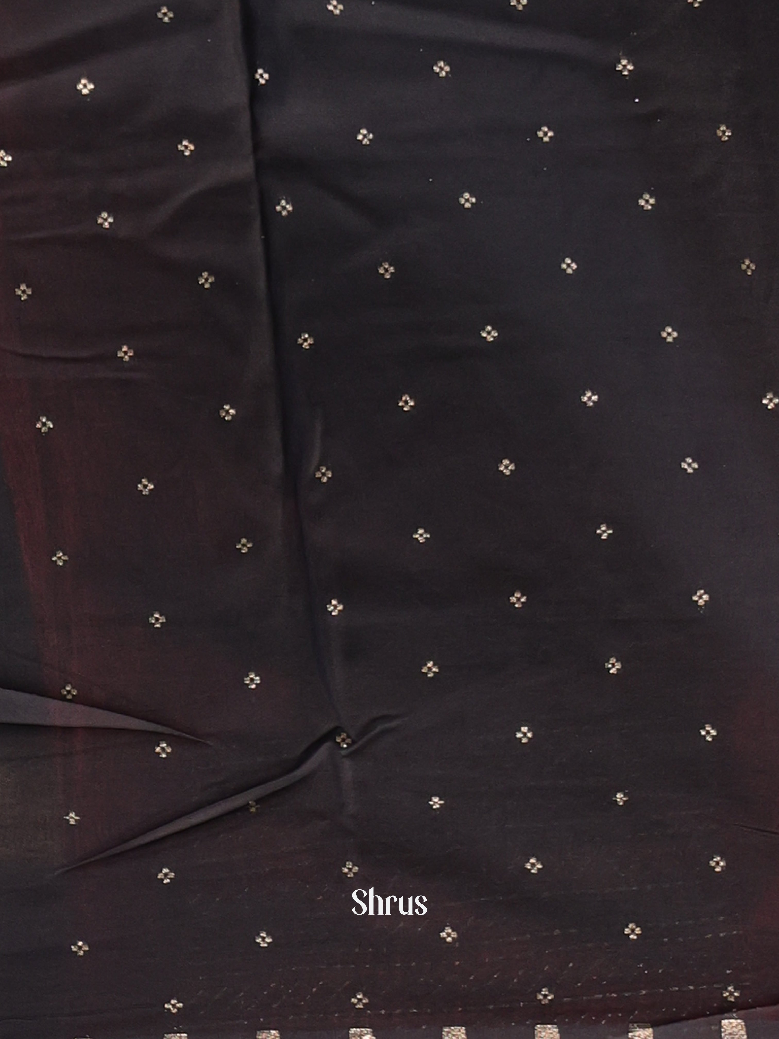 Black - Semi Dola silk Saree - Shop on Shrus.com