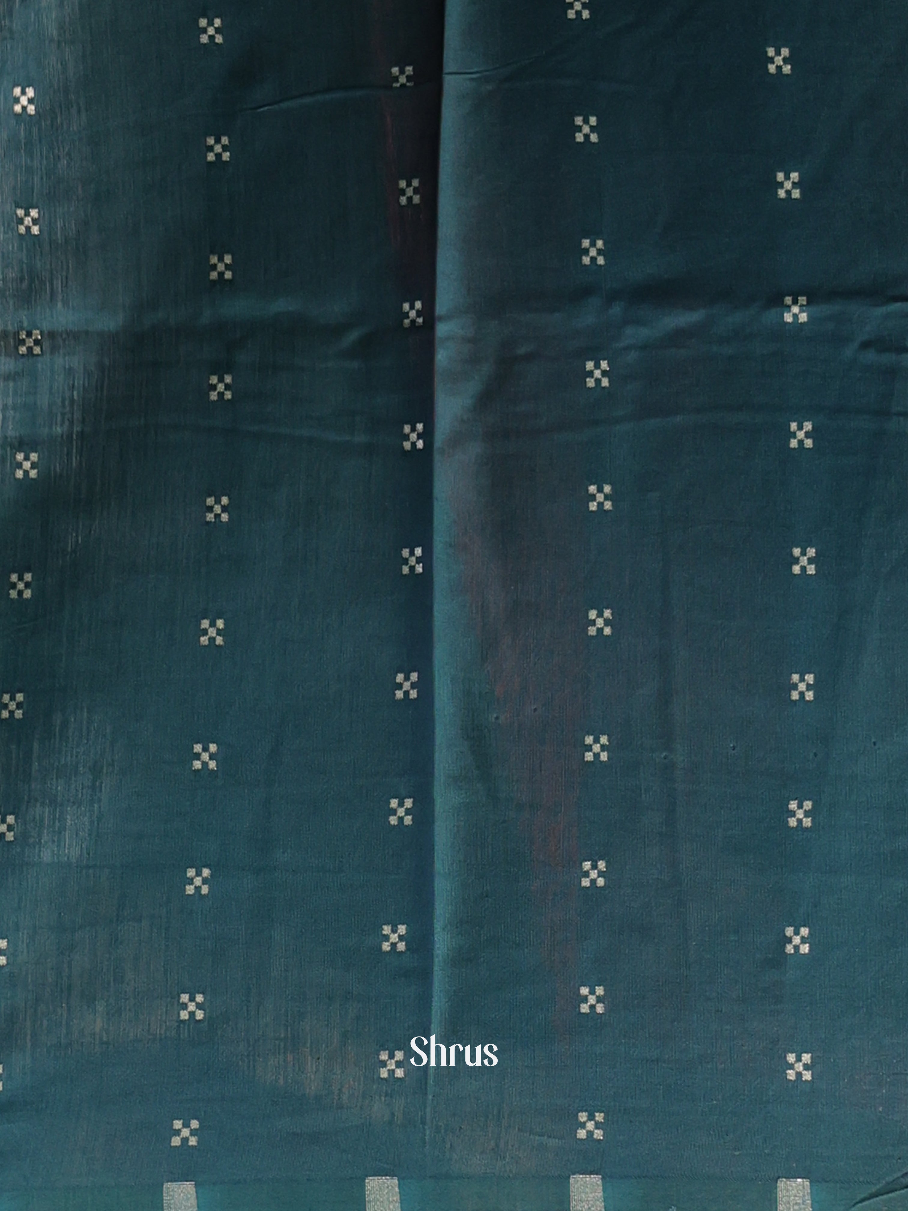 Teal - Semi Dola silk Saree - Shop on Shrus.com