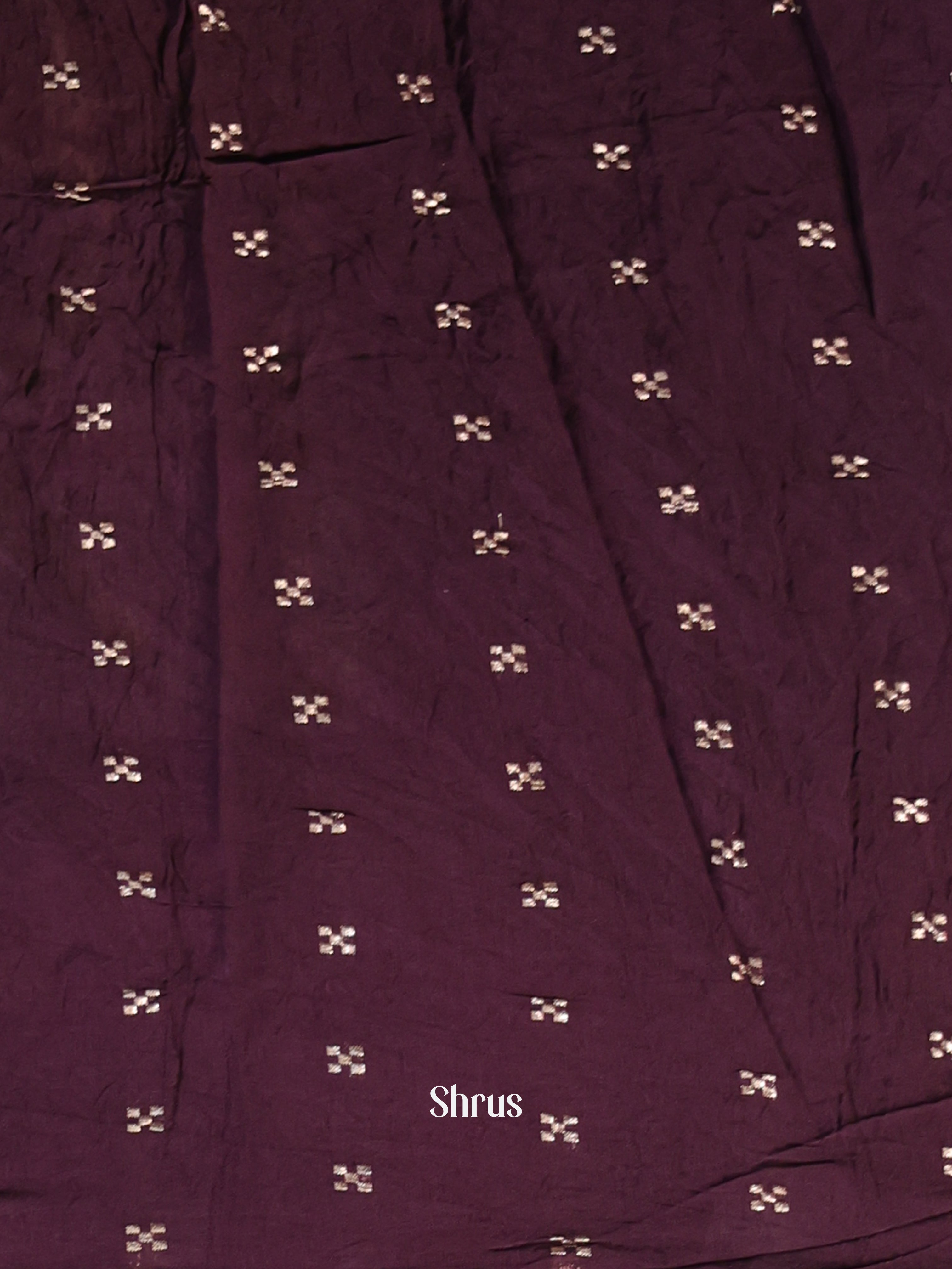 Purple - Semi Dola silk Saree - Shop on Shrus.com