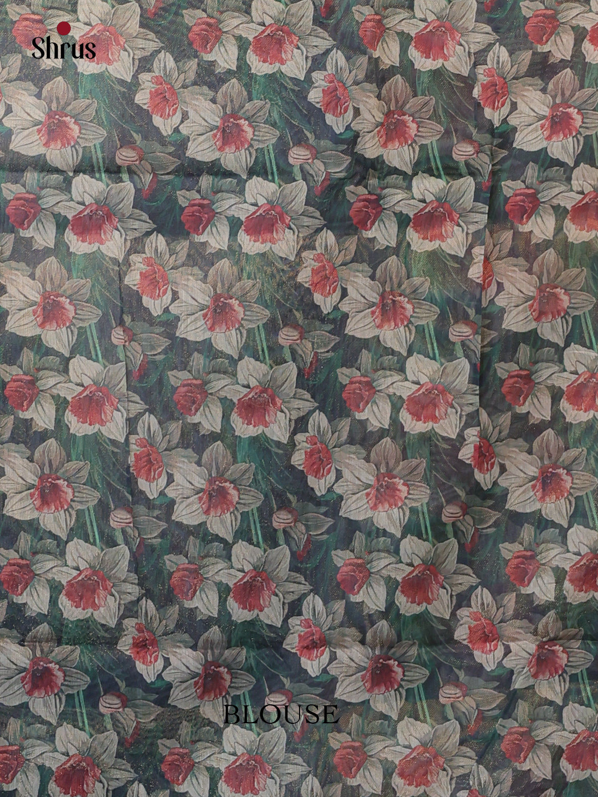 Blue & Green - Semi Tissue Saree - Shop on Shrus.com