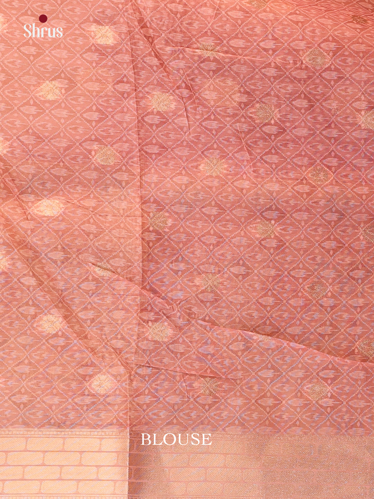 Onion Peel & Beige - Semi Tissue Saree - Shop on Shrus.com