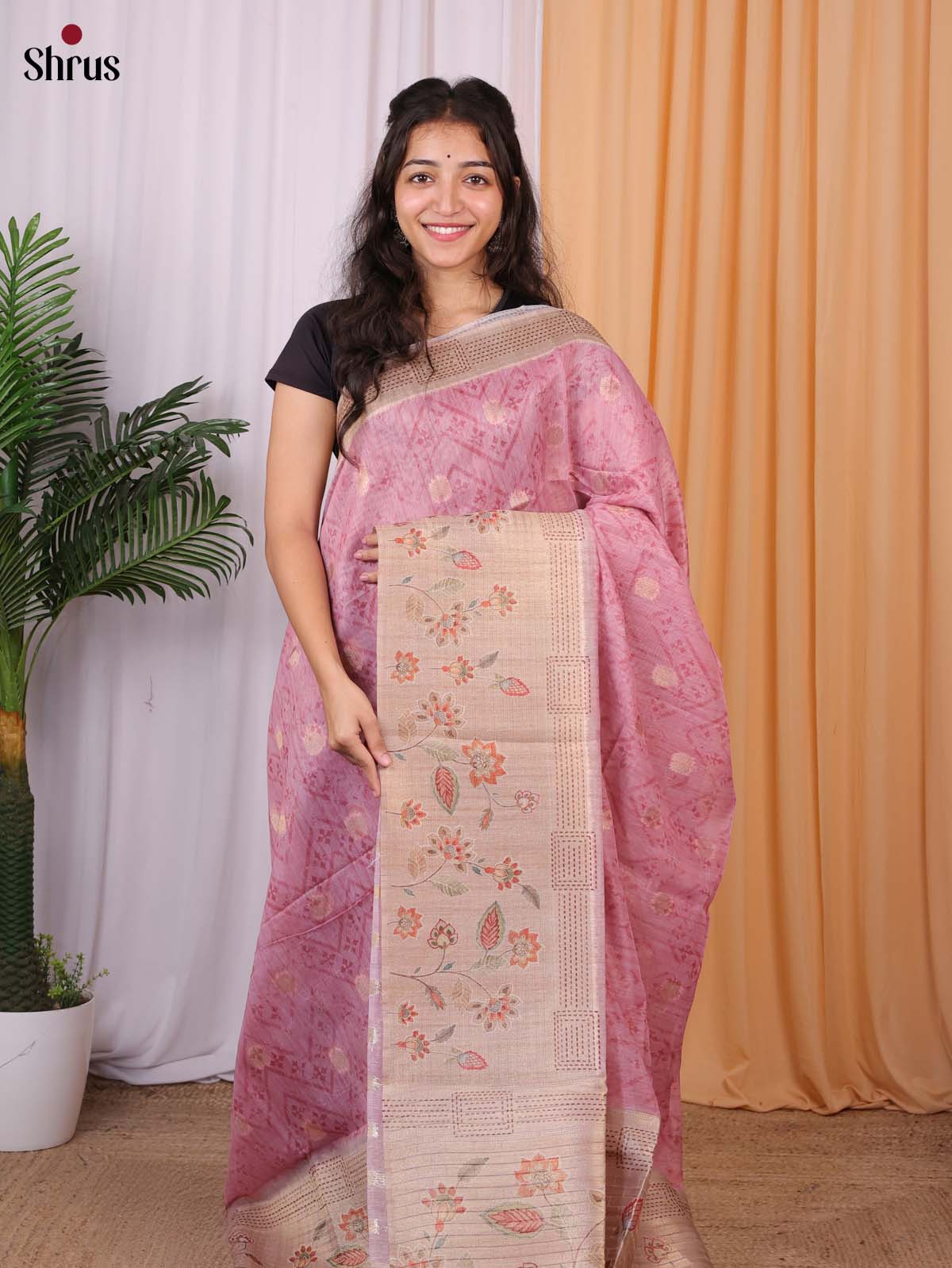 CJS30224 - Semi Tissue Saree - Shop on Shrus.com