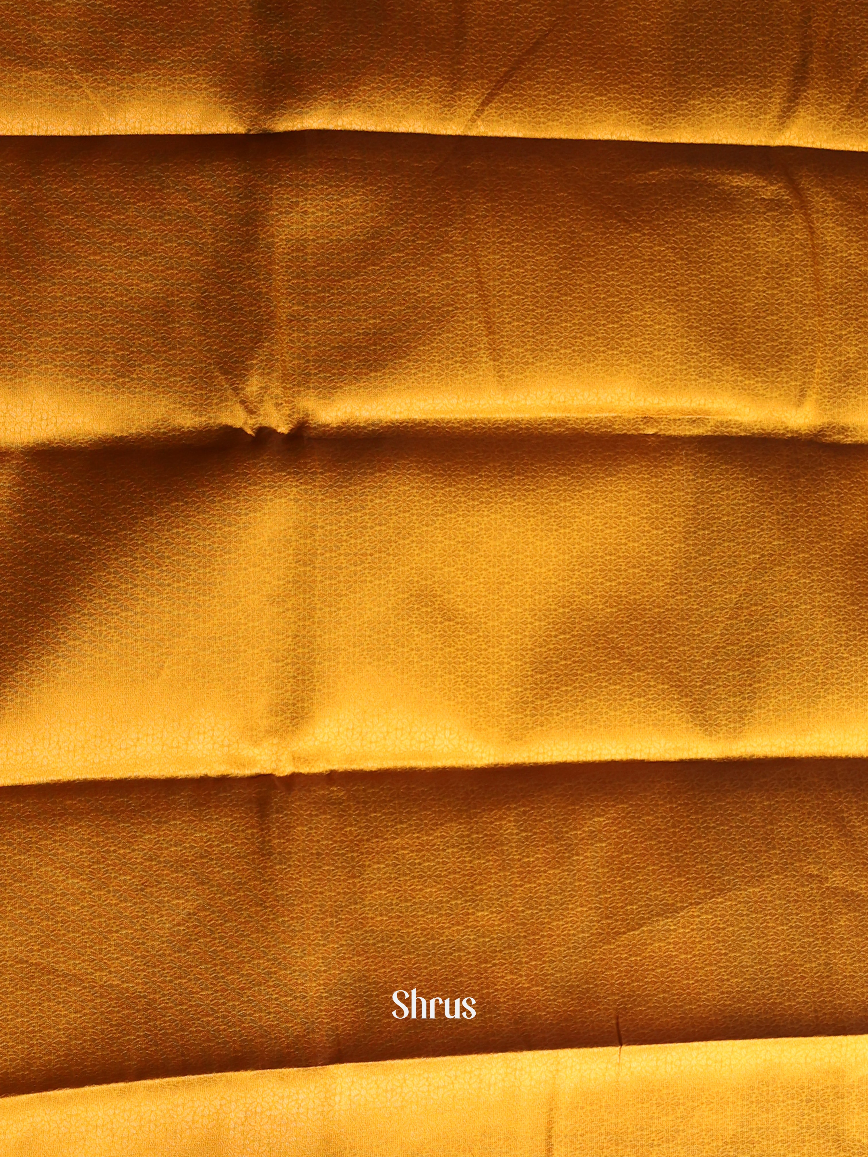 Bottle Green & Mustard- Semi Softsilk Saree - Shop on Shrus.com