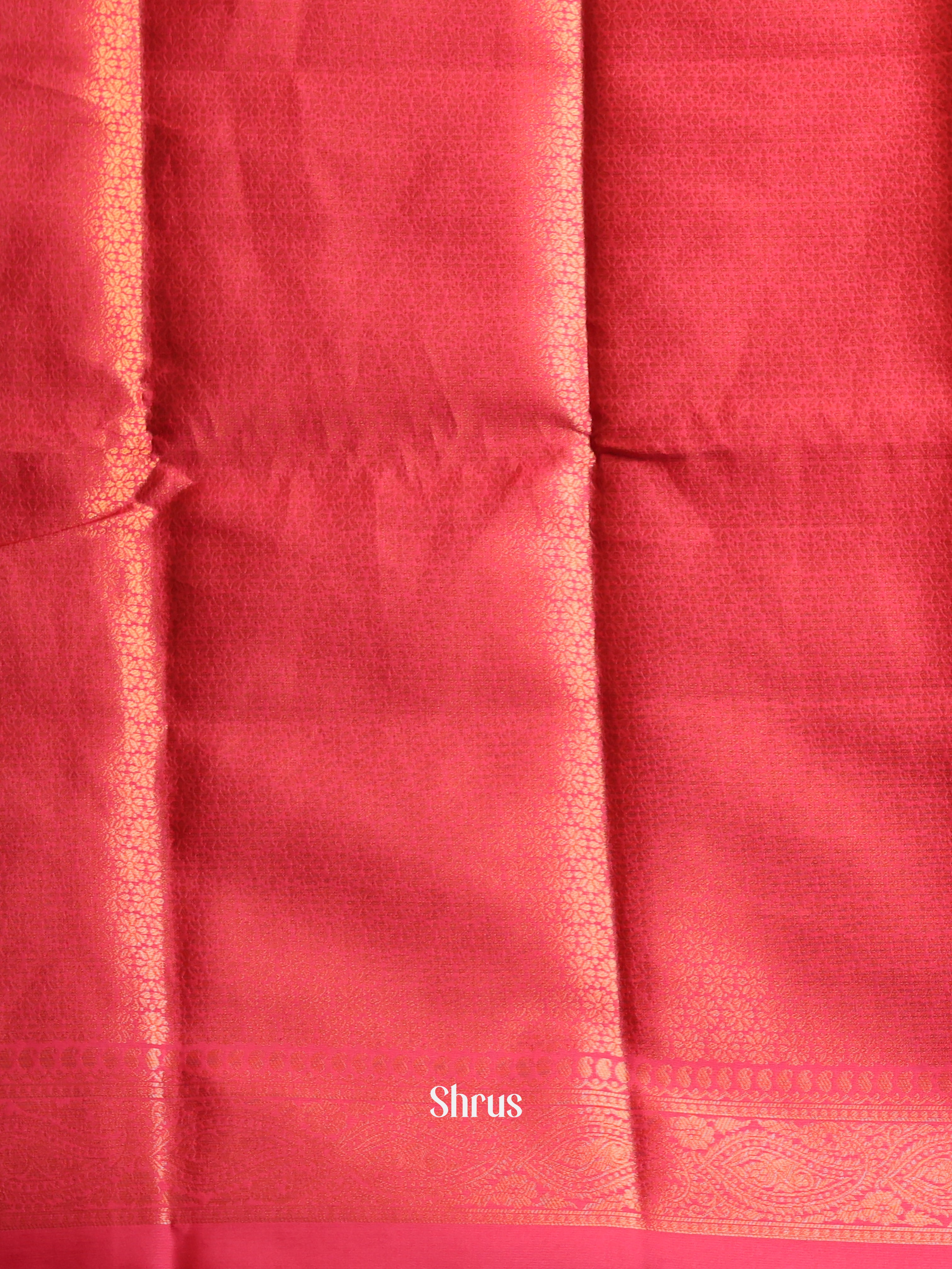 Green & Maroon - Semi Softsilk Saree - Shop on Shrus.com