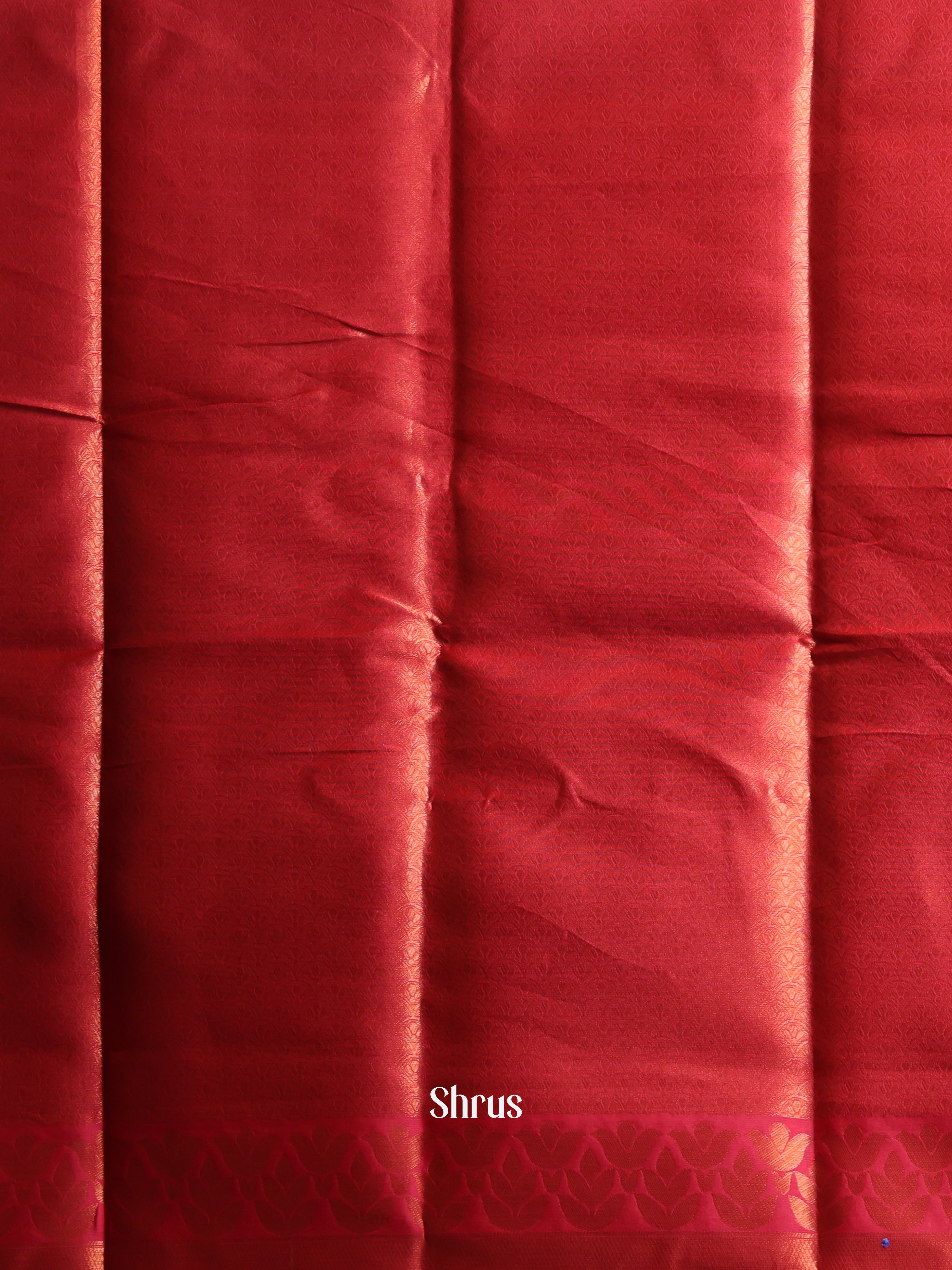 Blue & Maroon - Semi Softsilk Saree - Shop on Shrus.com