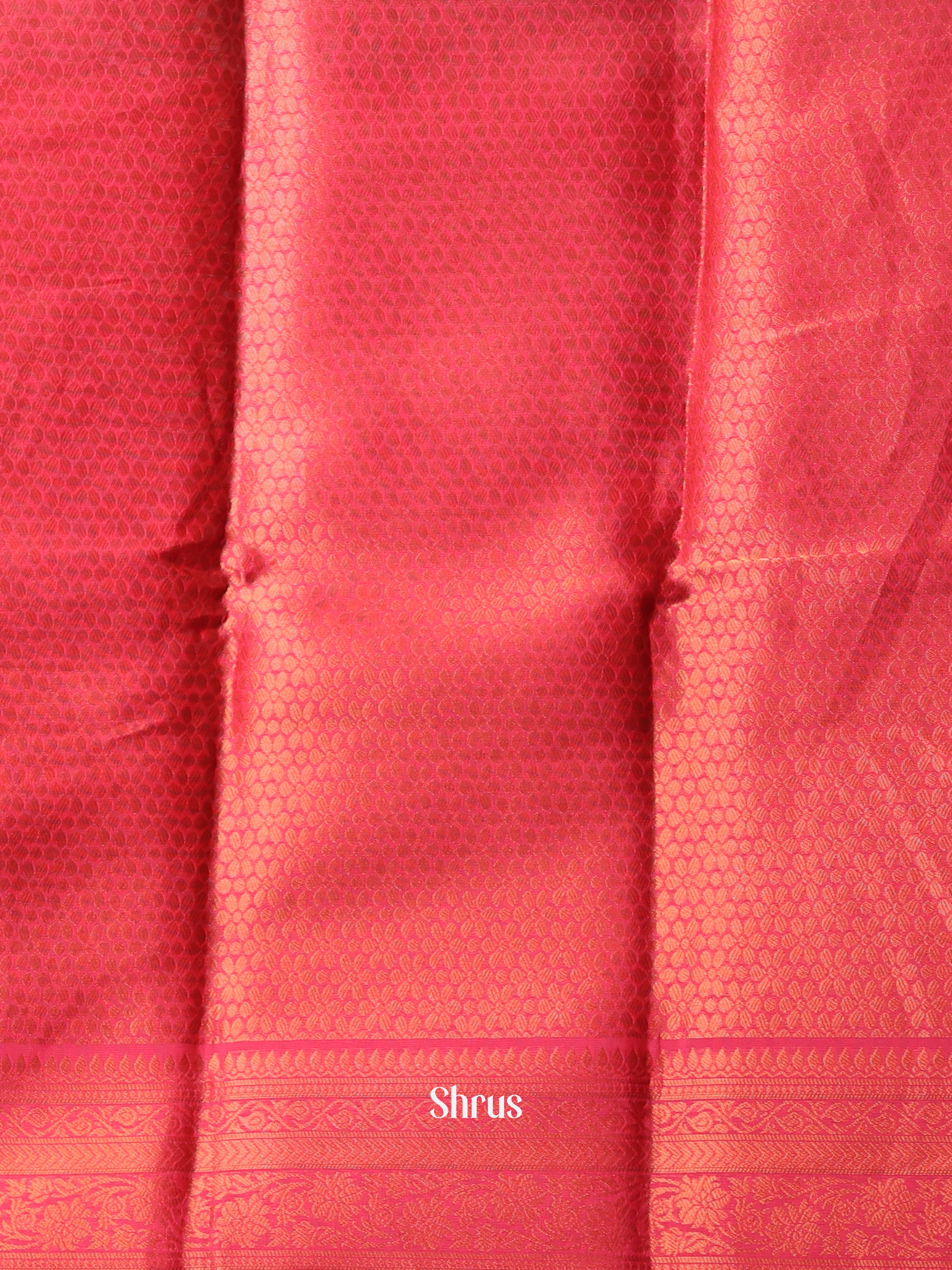 Green & Maroon- Semi Softsilk Saree - Shop on Shrus.com