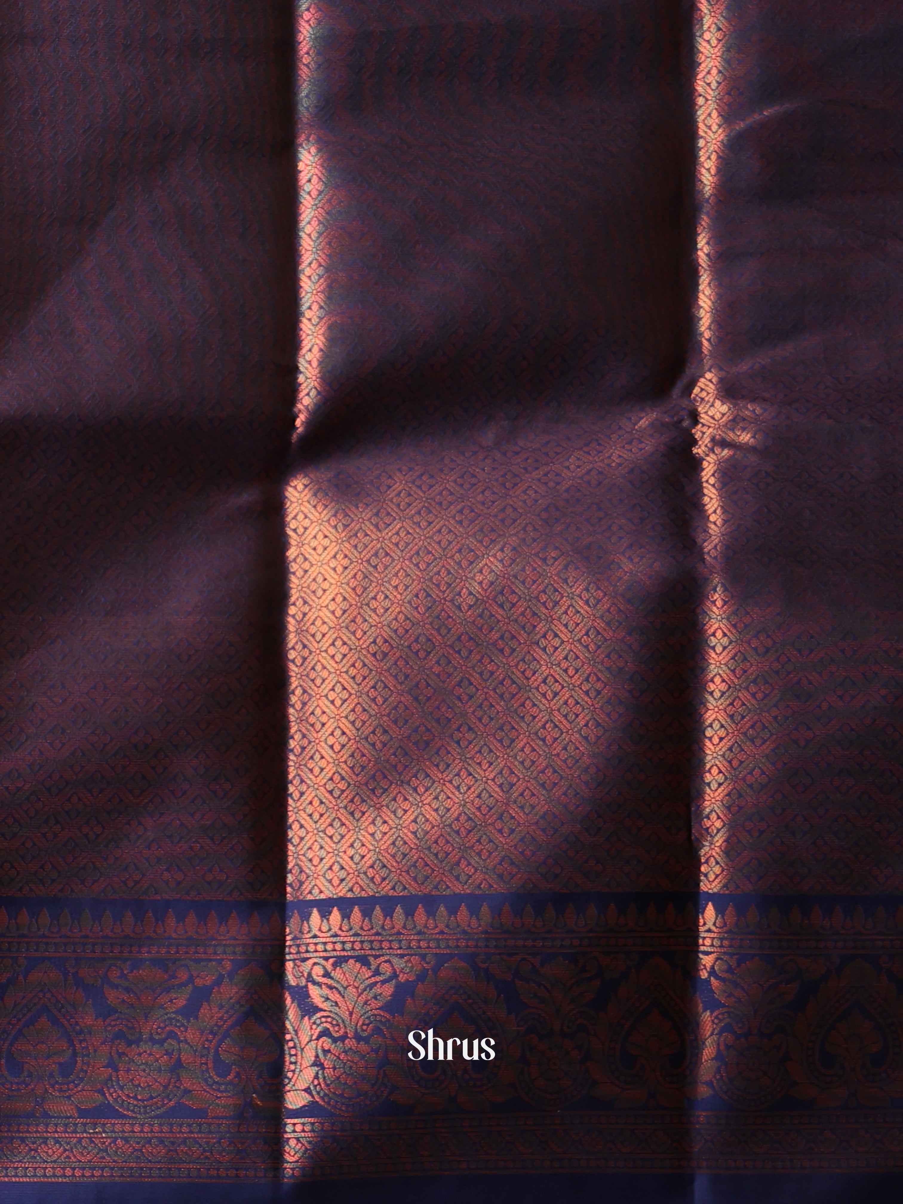 Pink & Blue - Semi Softsilk Saree - Shop on Shrus.com