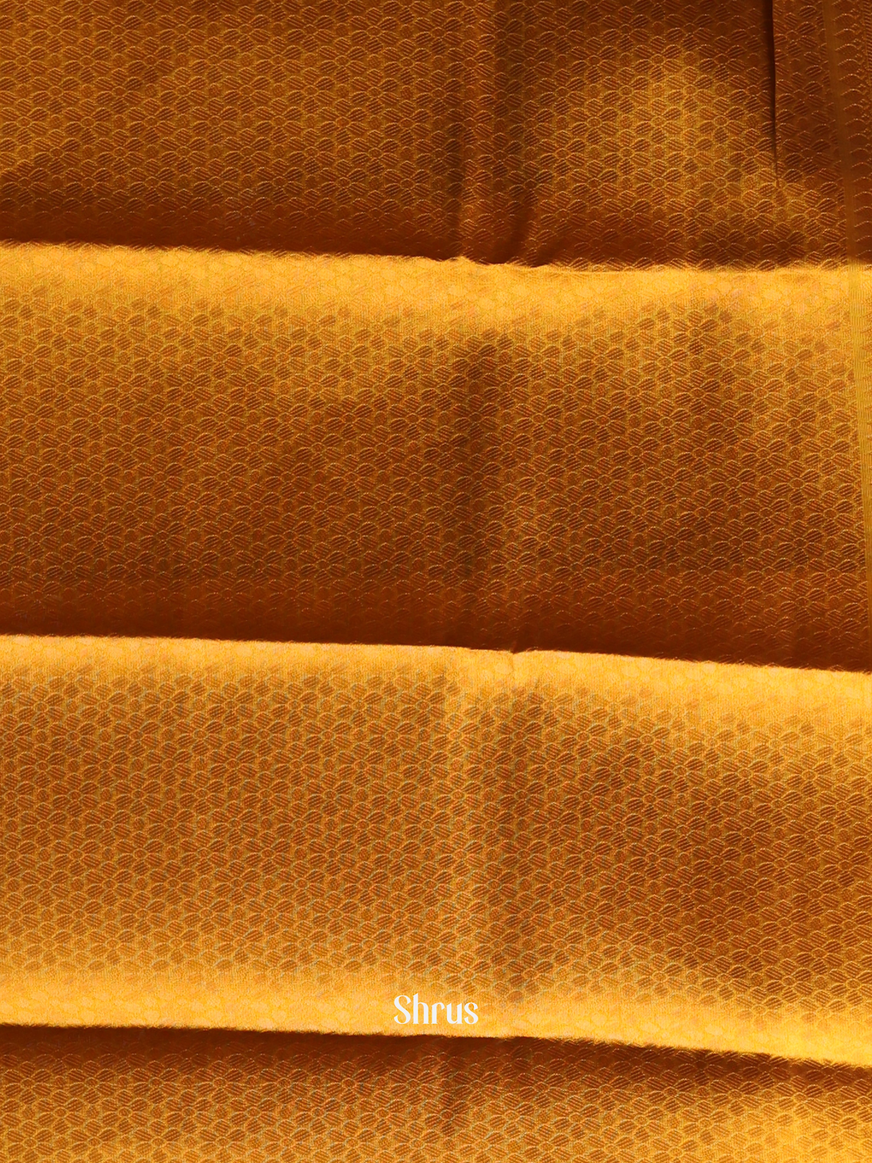 Bottle Green & Mustard - Semi Softsilk Saree - Shop on Shrus.com