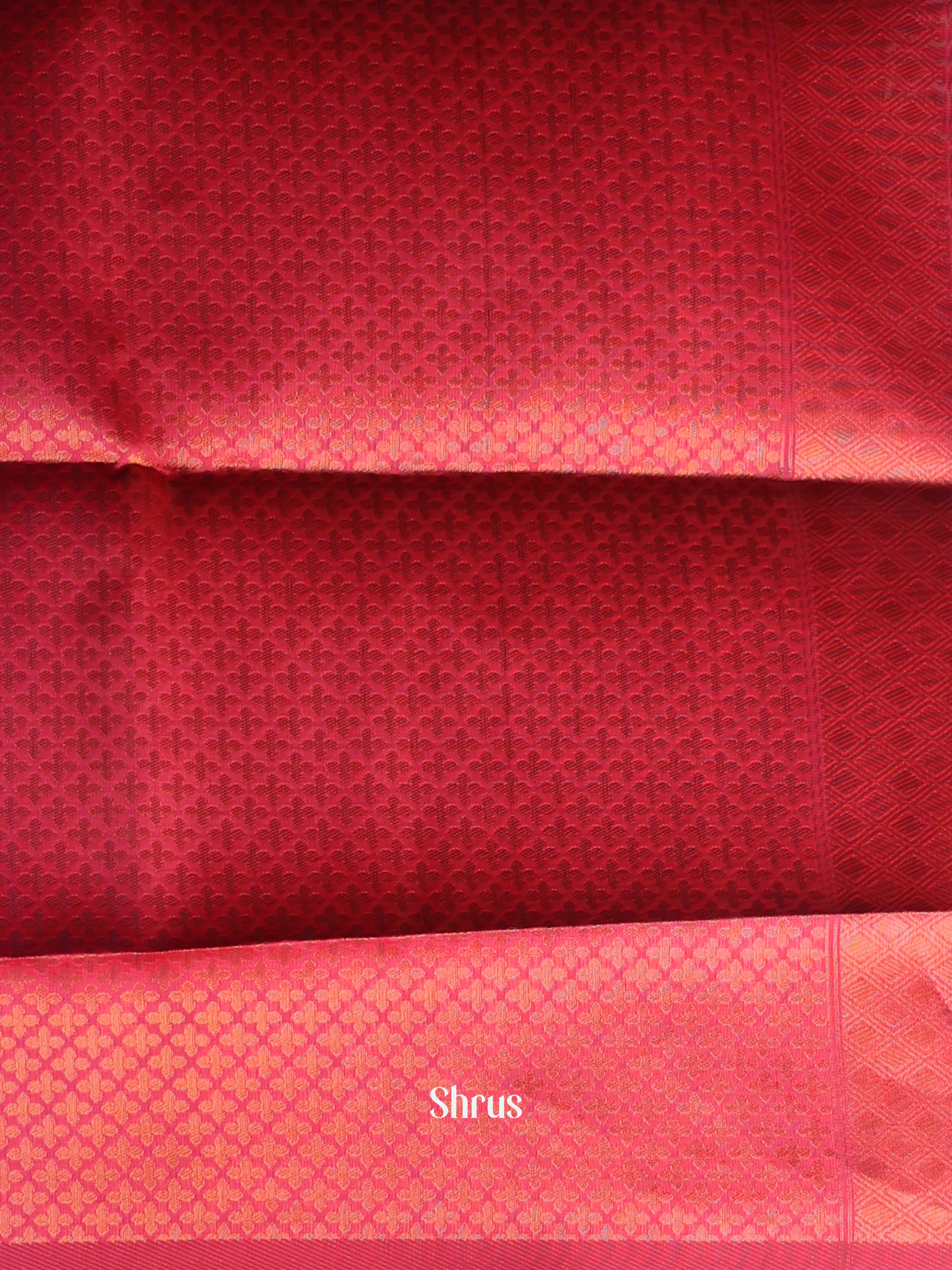 Blue & Maroon - Semi Softsilk Saree - Shop on Shrus.com