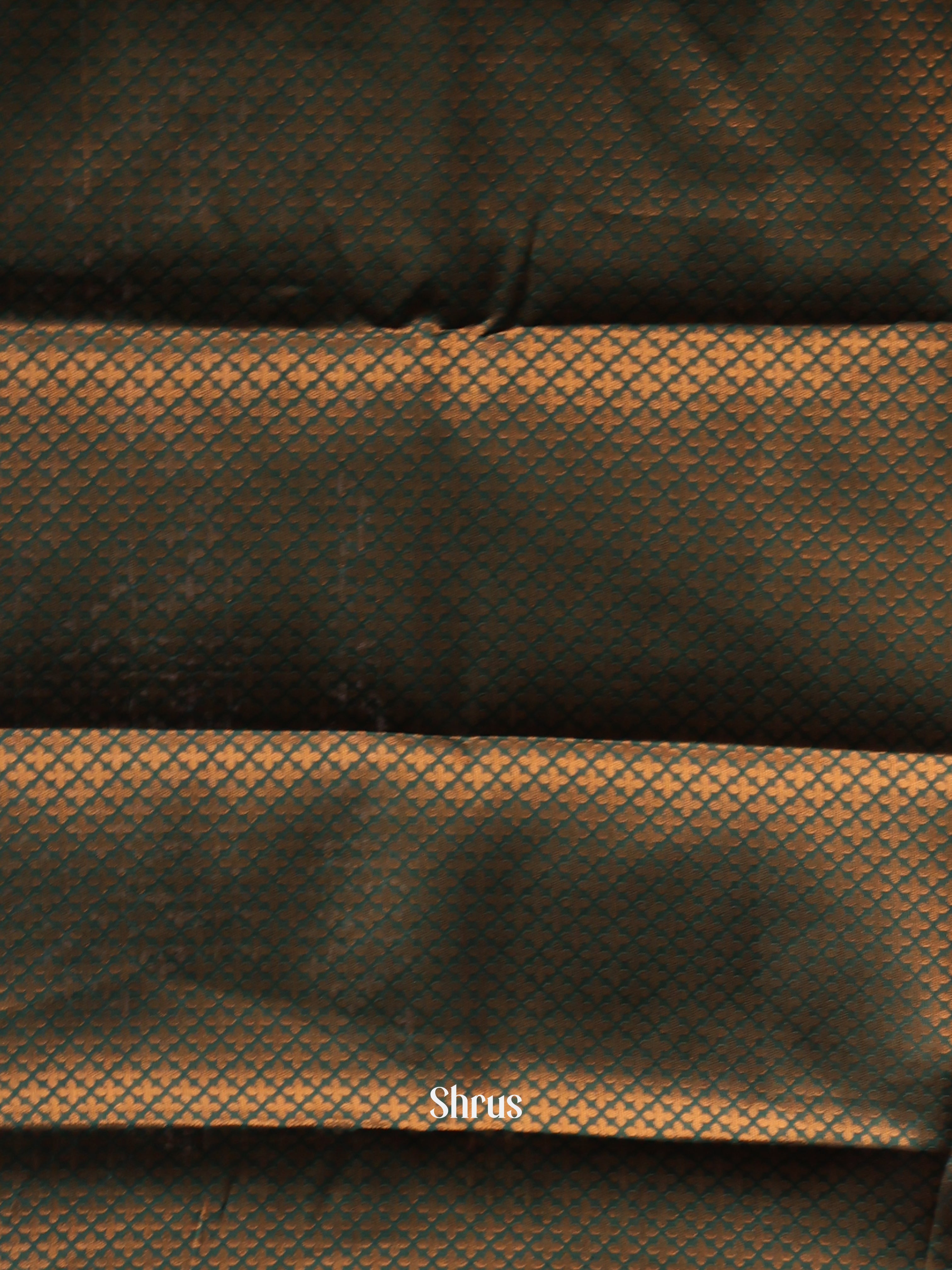 Mustard & Bottle Green - Semi Softsilk Saree - Shop on Shrus.com