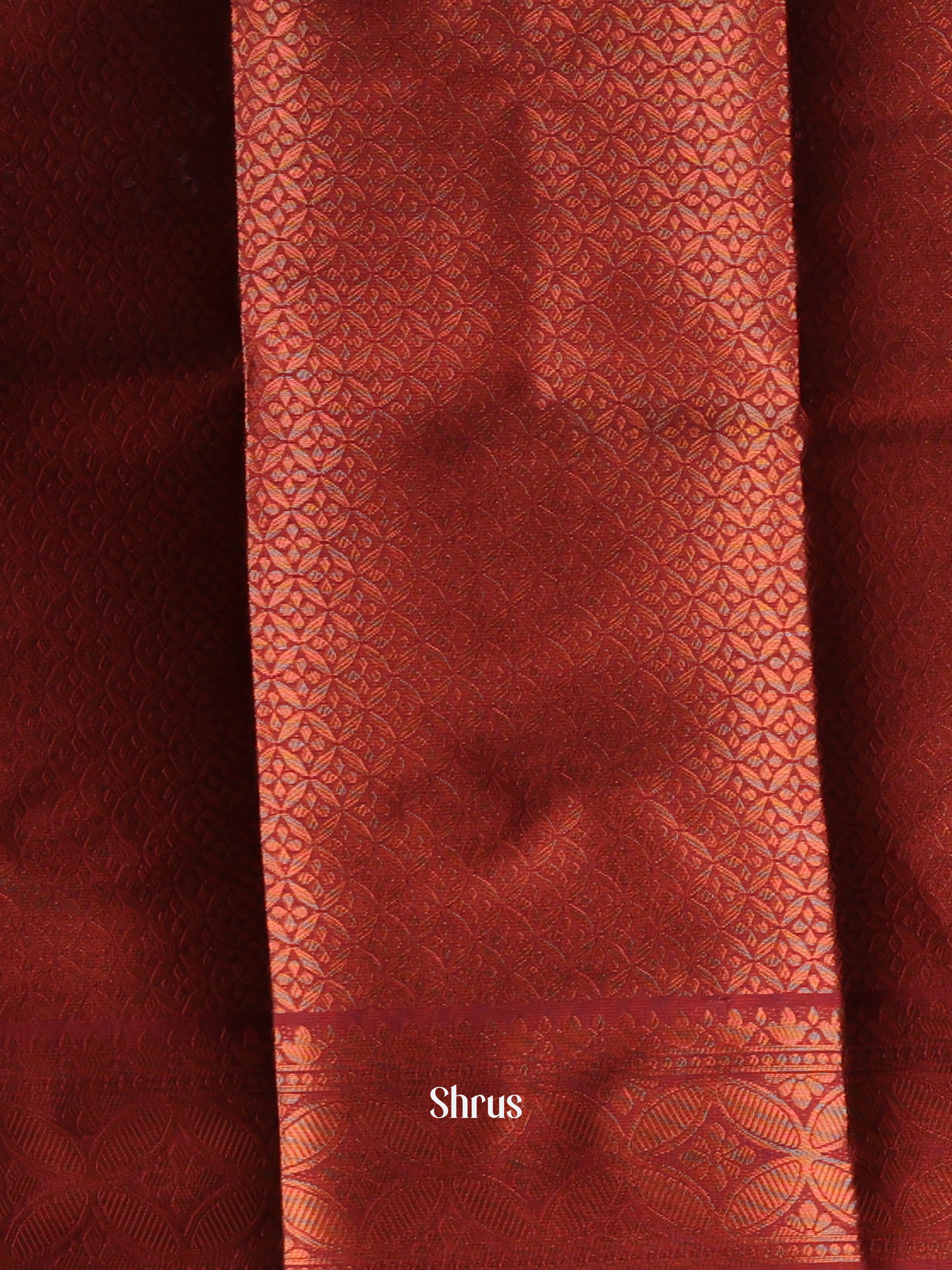 Beige & Maroon - Semi Softsilk Saree - Shop on Shrus.com
