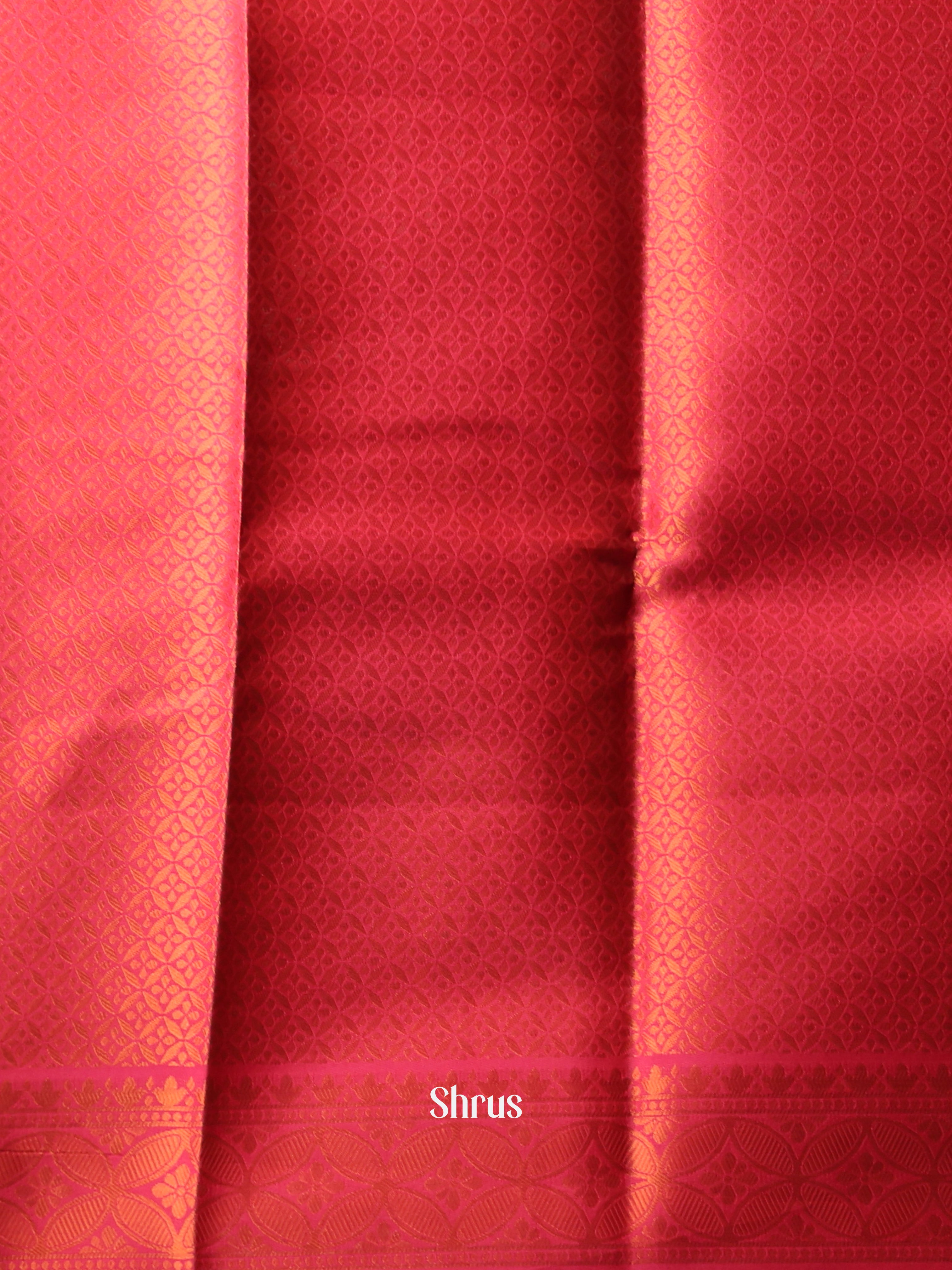 Blue & Maroon - Semi Softsilk Saree - Shop on Shrus.com
