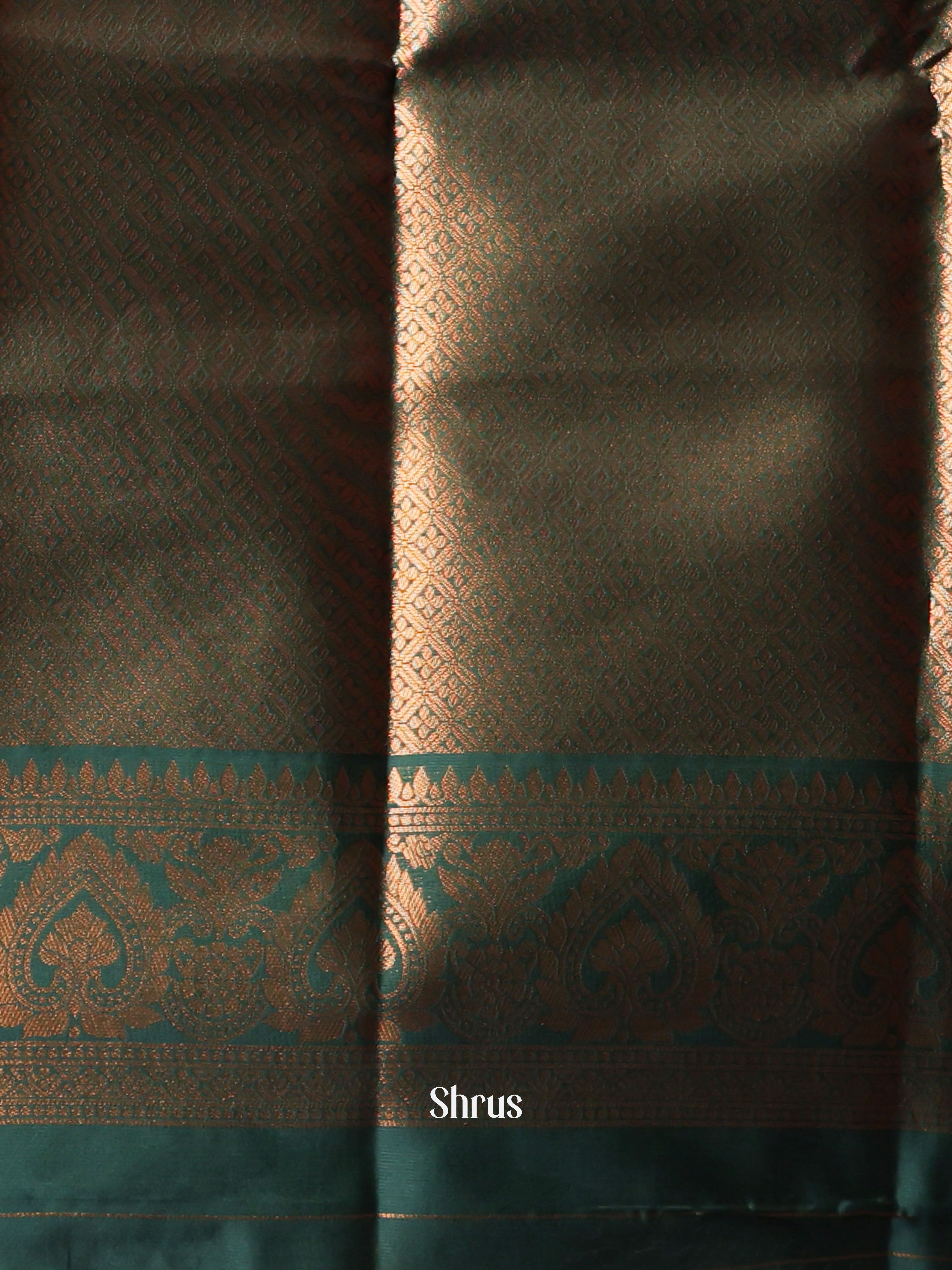 Mustard & Green - Semi Softsilk Saree - Shop on Shrus.com