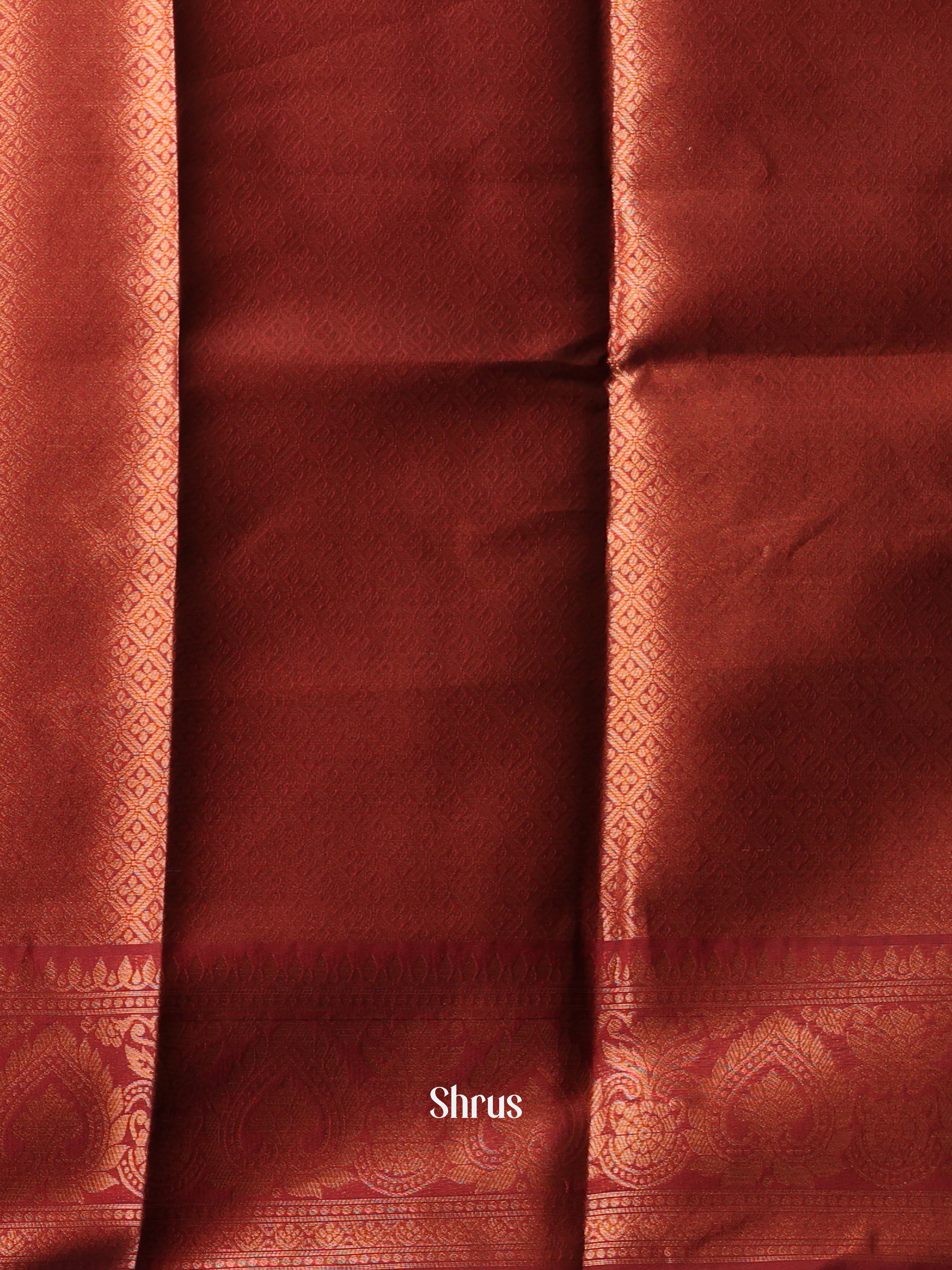 Beige & Maroon - Semi Softsilk Saree - Shop on Shrus.com