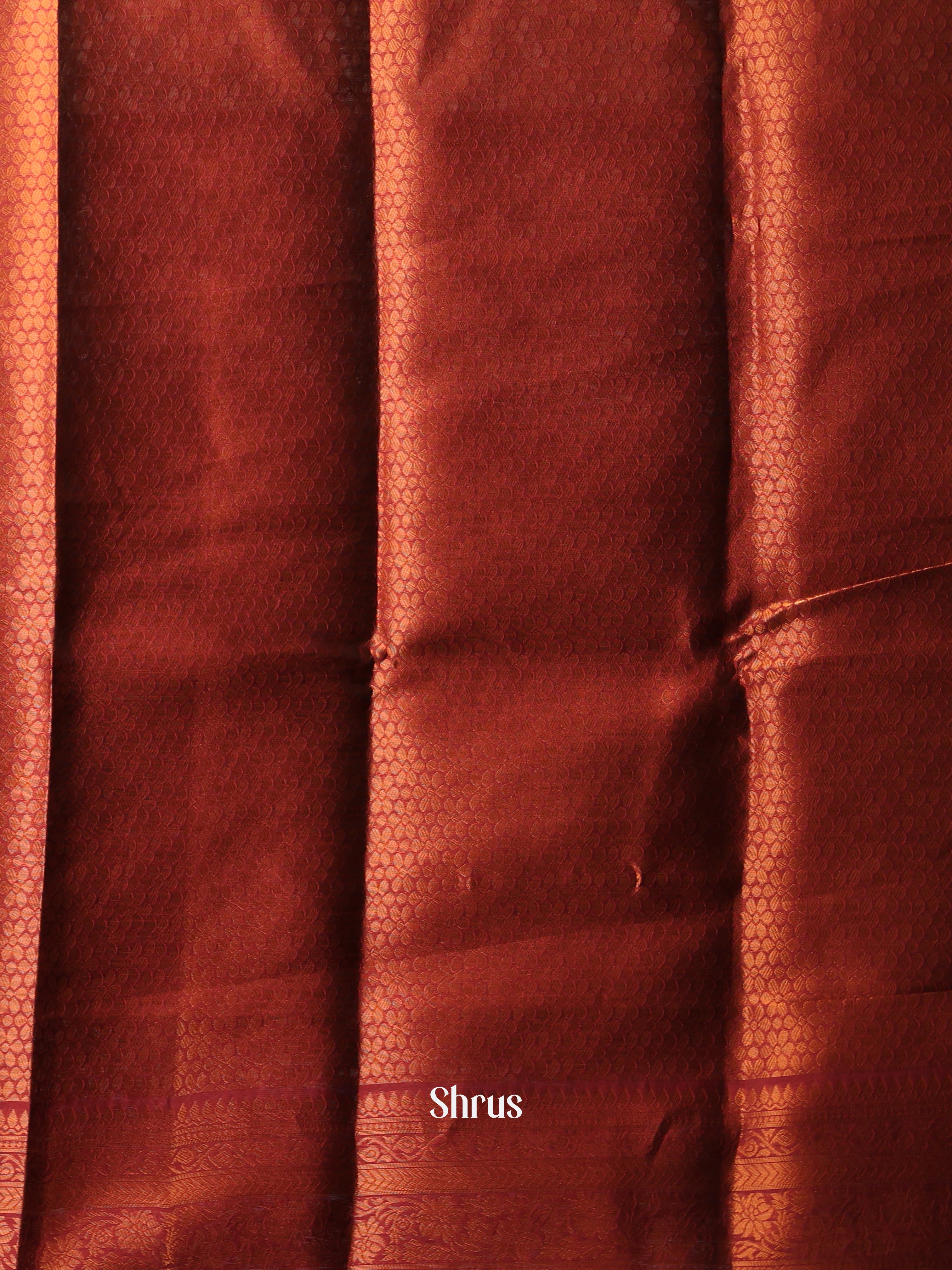 Beige & Maroon - Semi Softsilk Saree - Shop on Shrus.com