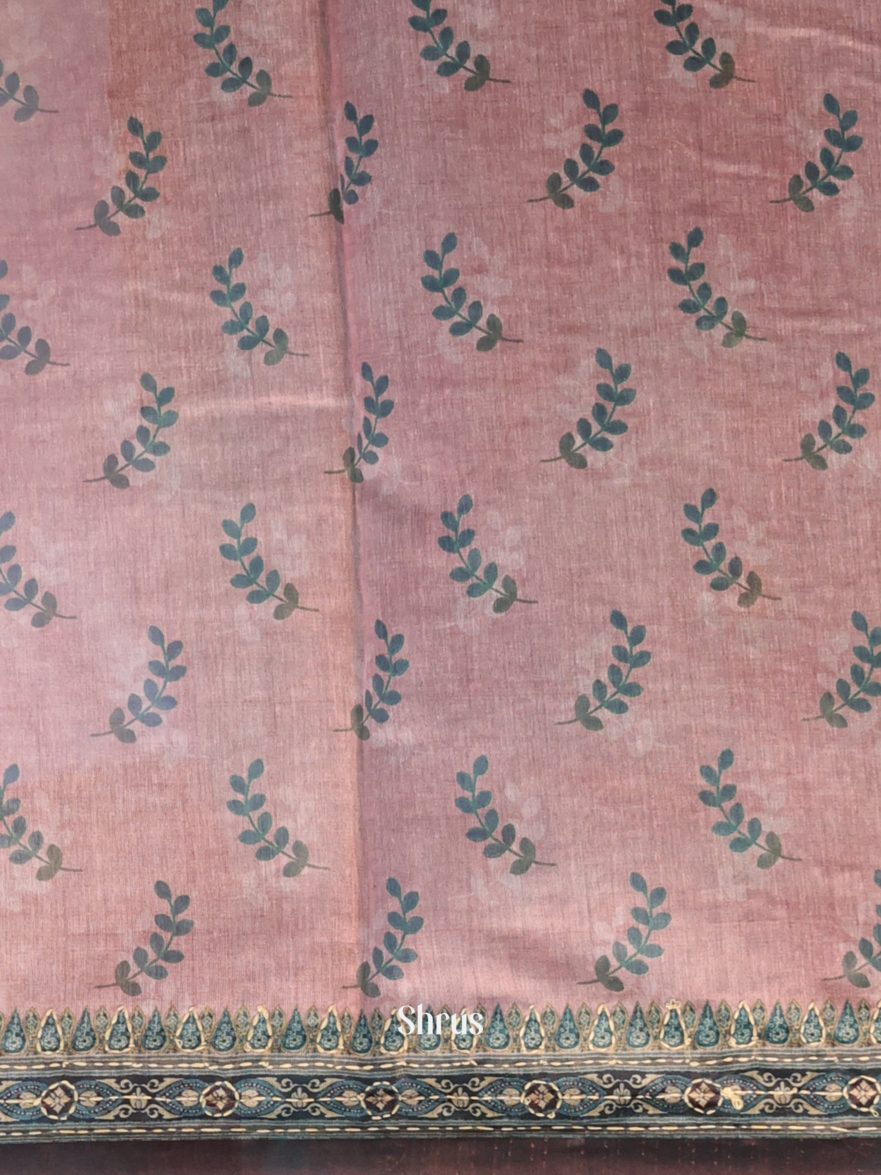 Pink & Purple - Semi Kantha Saree - Shop on Shrus.com