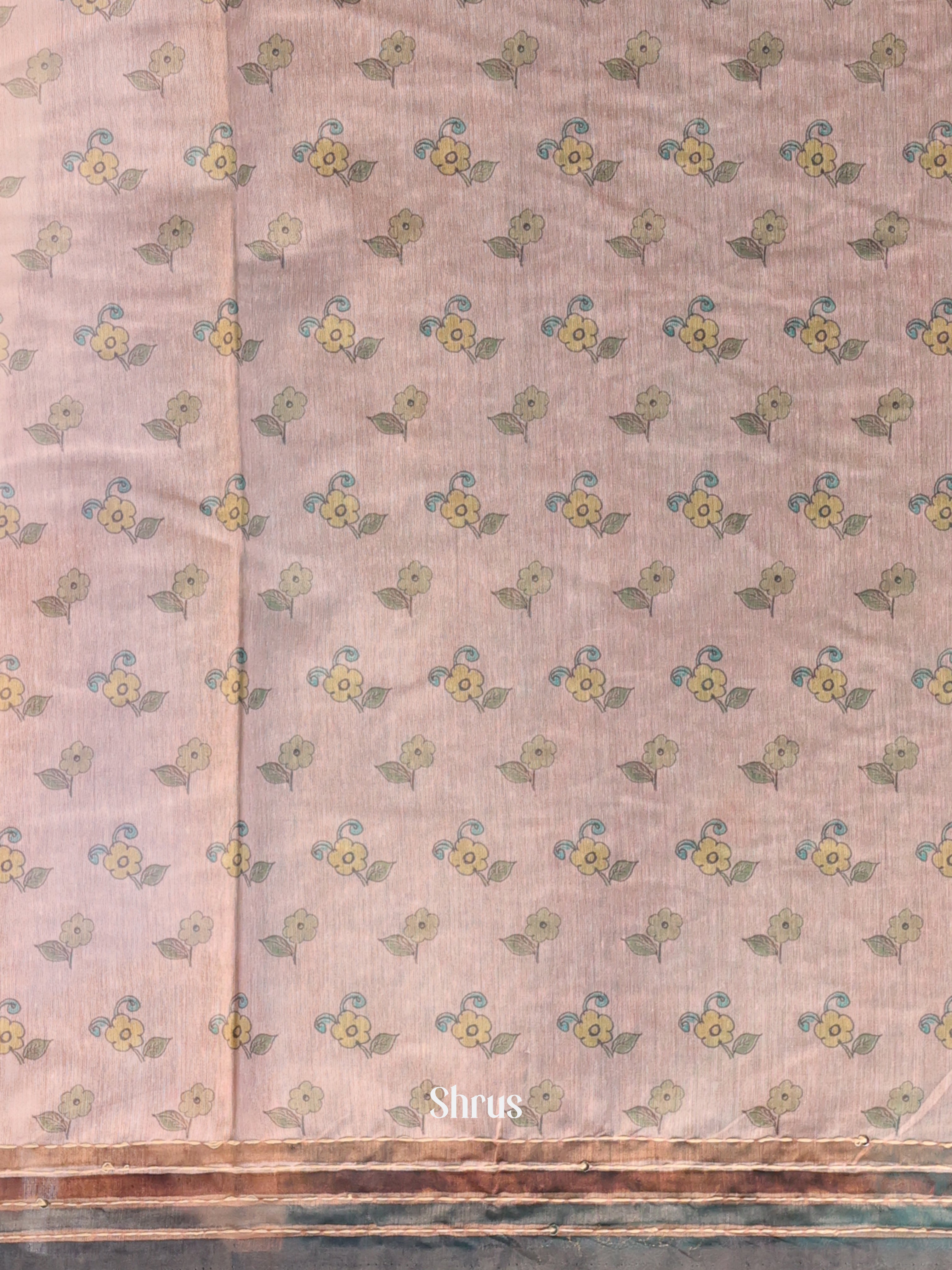 Pink & Grey - Semi Kantha Saree - Shop on Shrus.com