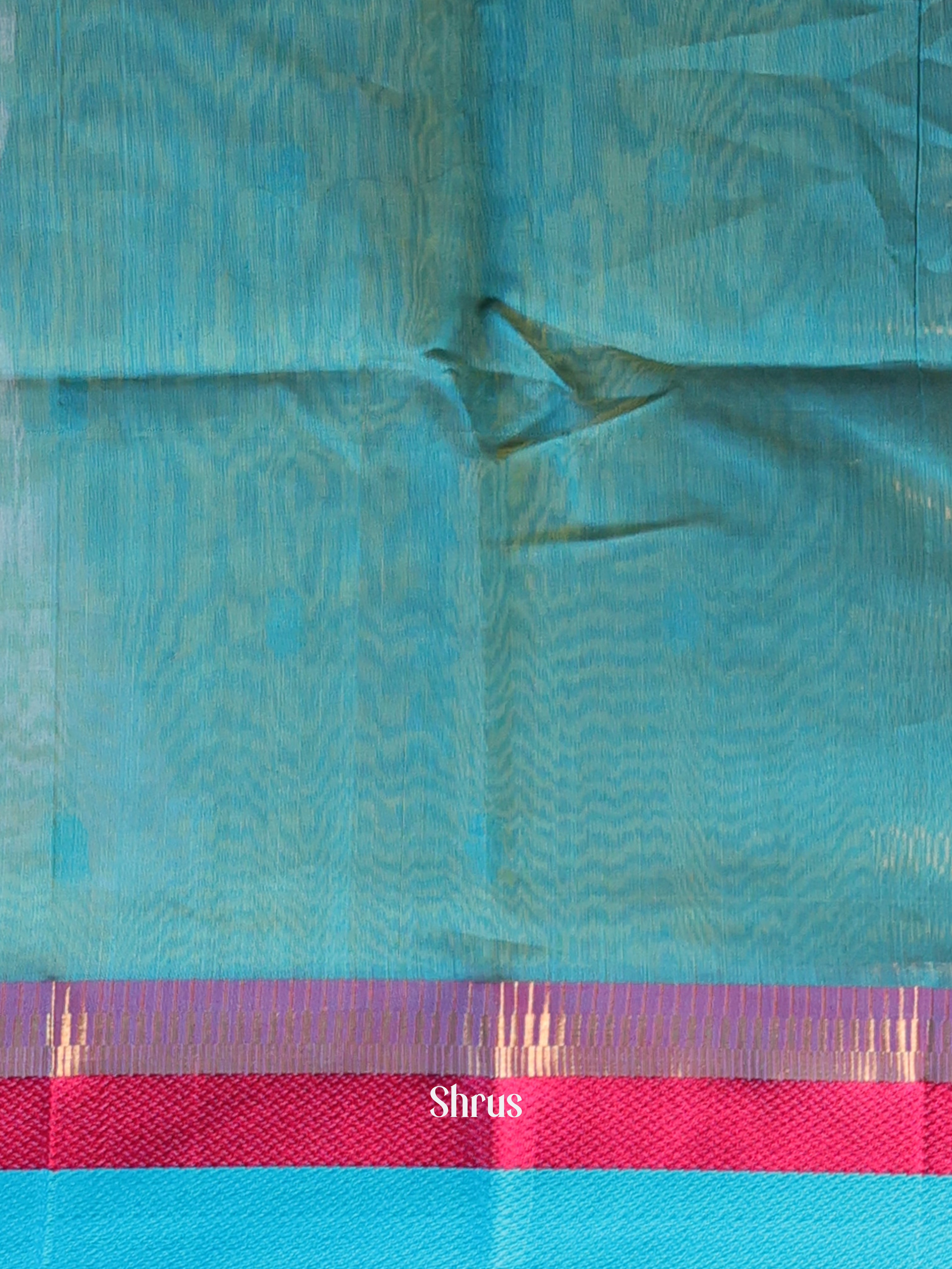 Green & Blue - Maheshwari silkcotton Saree - Shop on Shrus.com