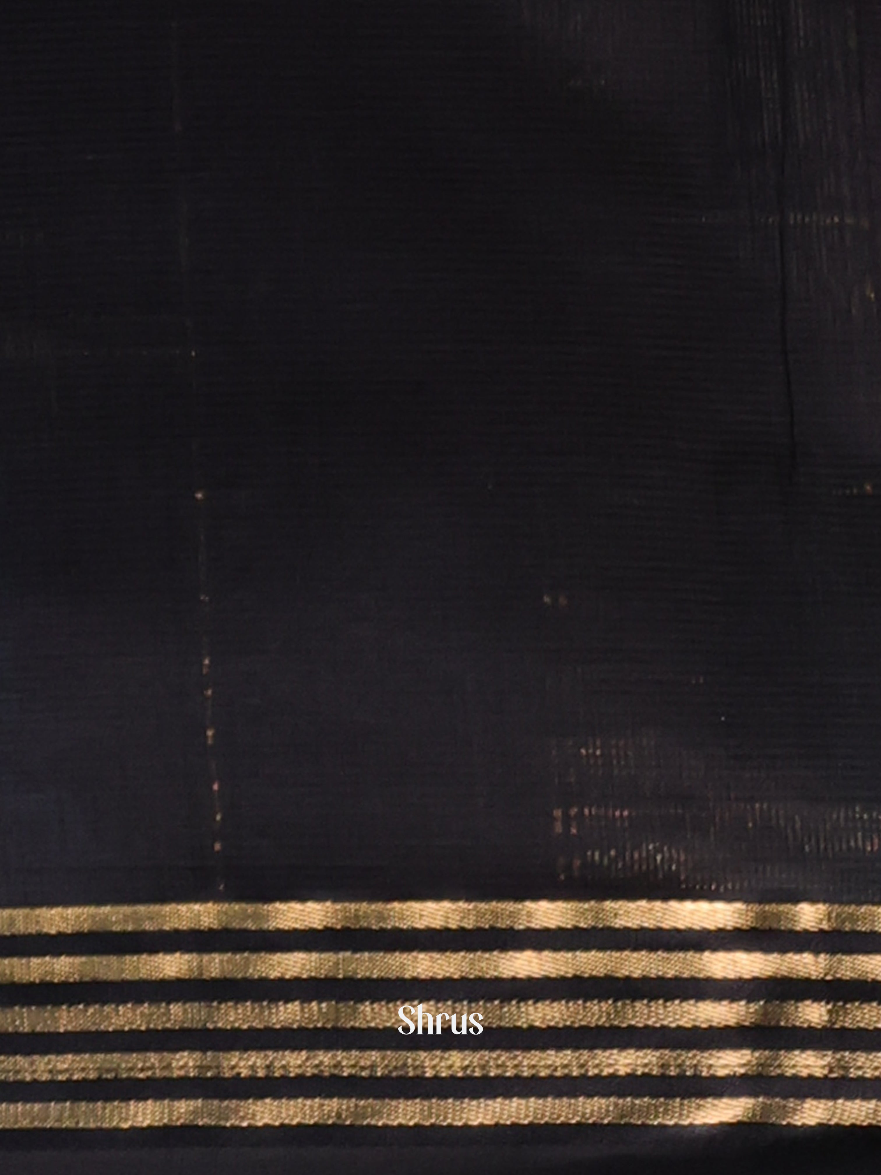 Brown & Black - Maheshwari silkcotton Saree - Shop on Shrus.com