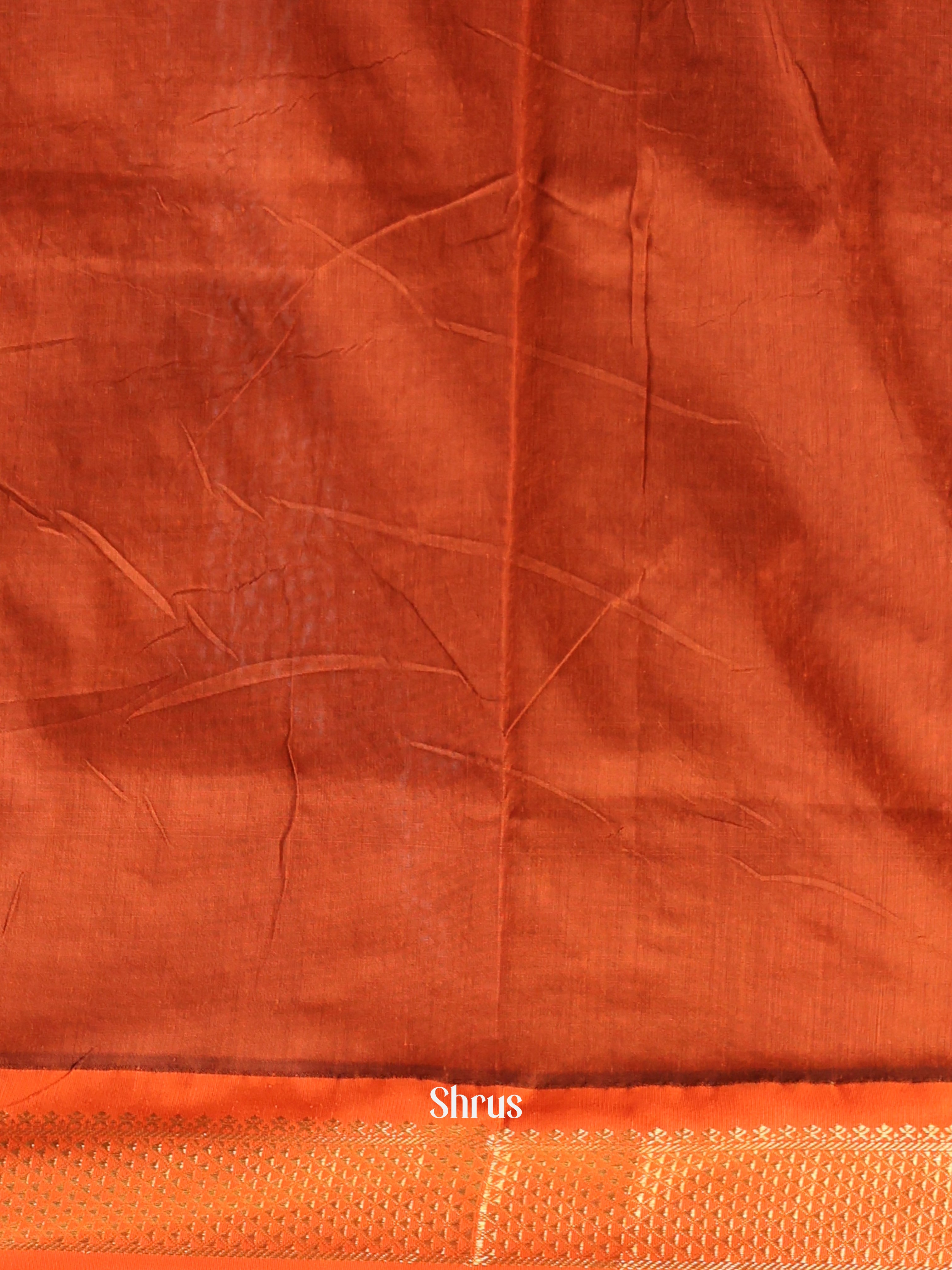 Green & Orange - Kalyani Cotton Saree - Shop on Shrus.com
